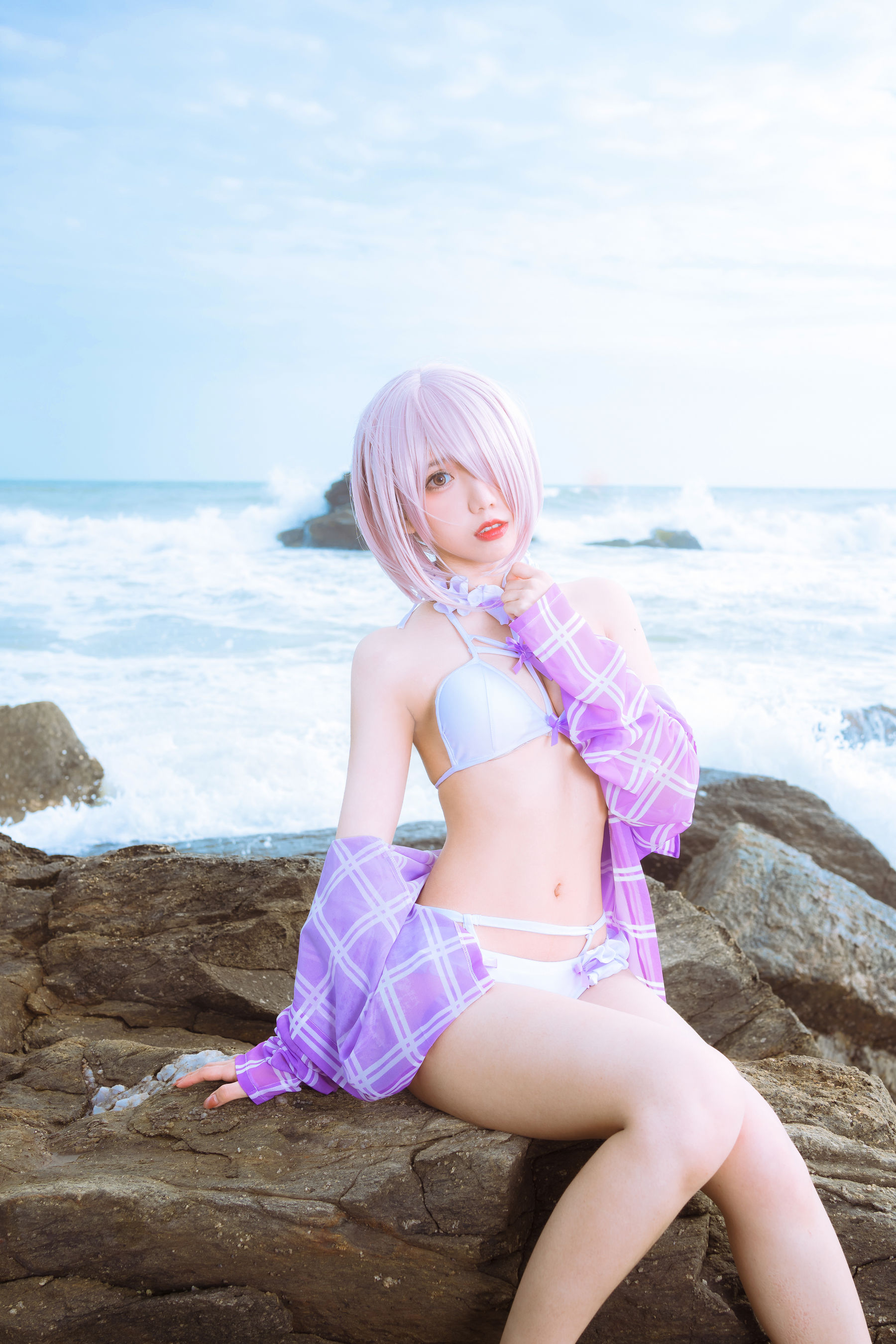 [网红COSER写真] 动漫博主果咩酱w - 海边玛修
