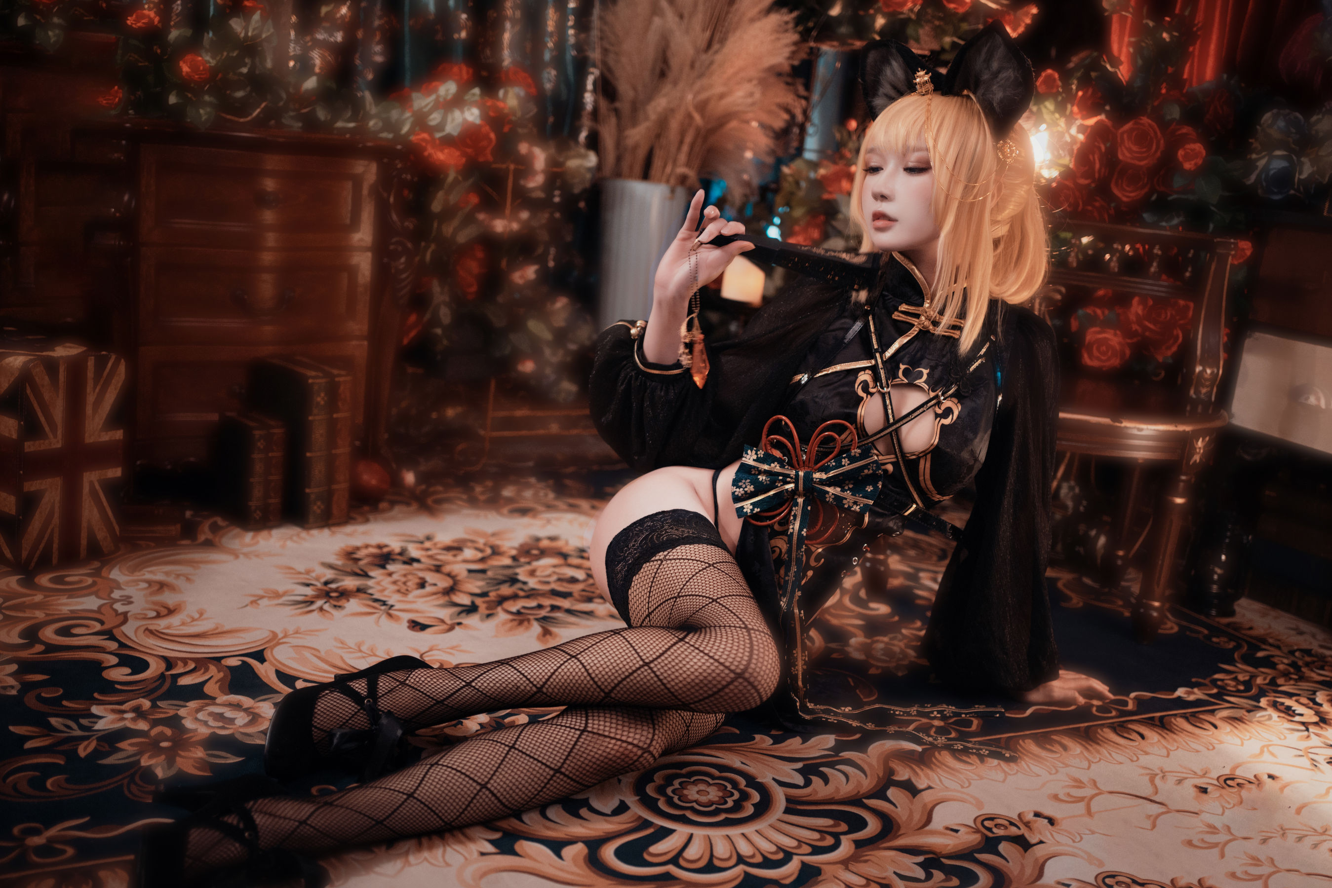 [网红COSER写真] 动漫博主阿包也是兔娘 - 只属于你旗袍