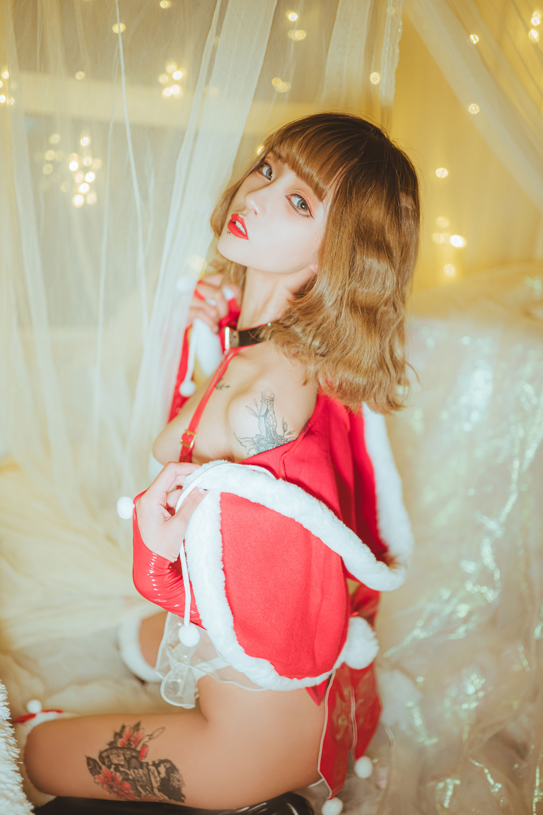 [网红COSER写真] 妹抖青写真 - 雪夜锦礼