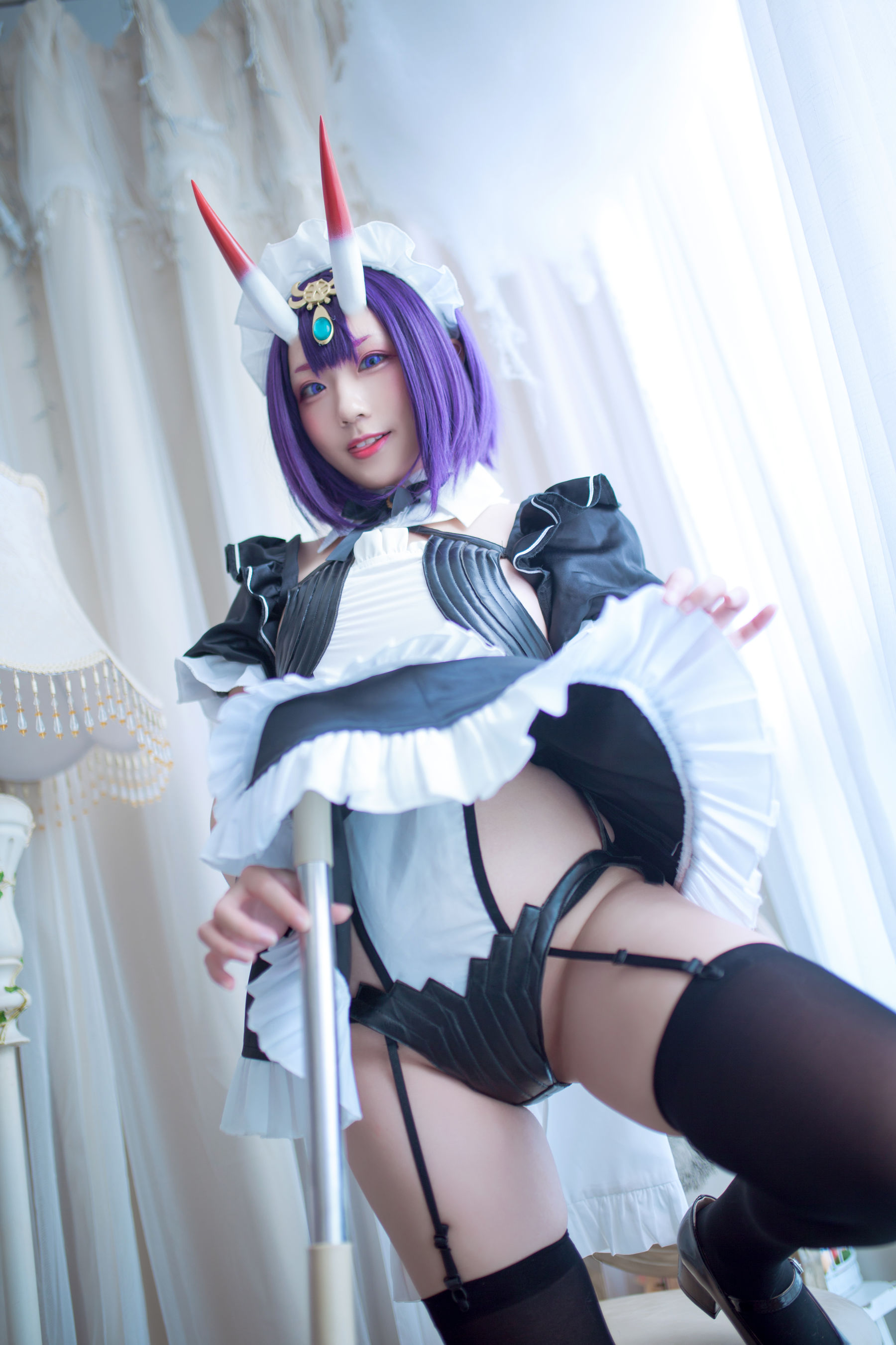 [网红COSER写真] 动漫博主Mime弥美 - 酒呑童子女仆