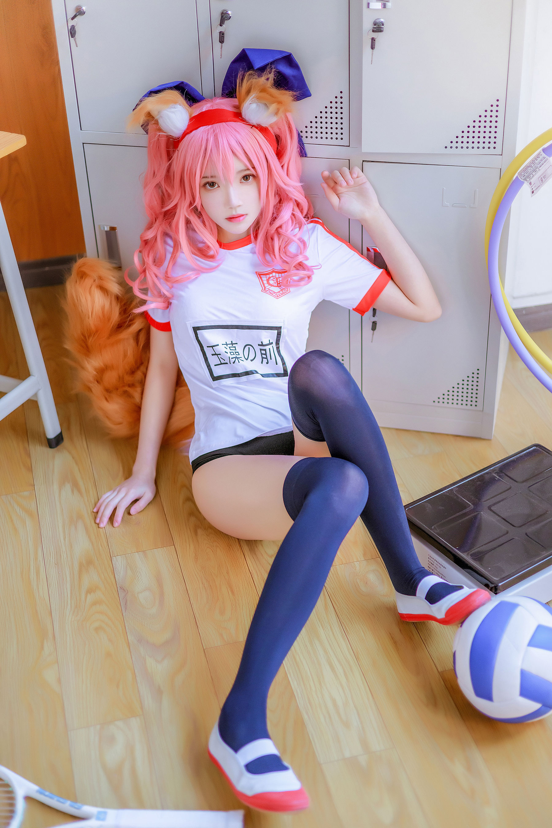 [网红COSER写真] 桜桃喵 - 玉藻前体操服