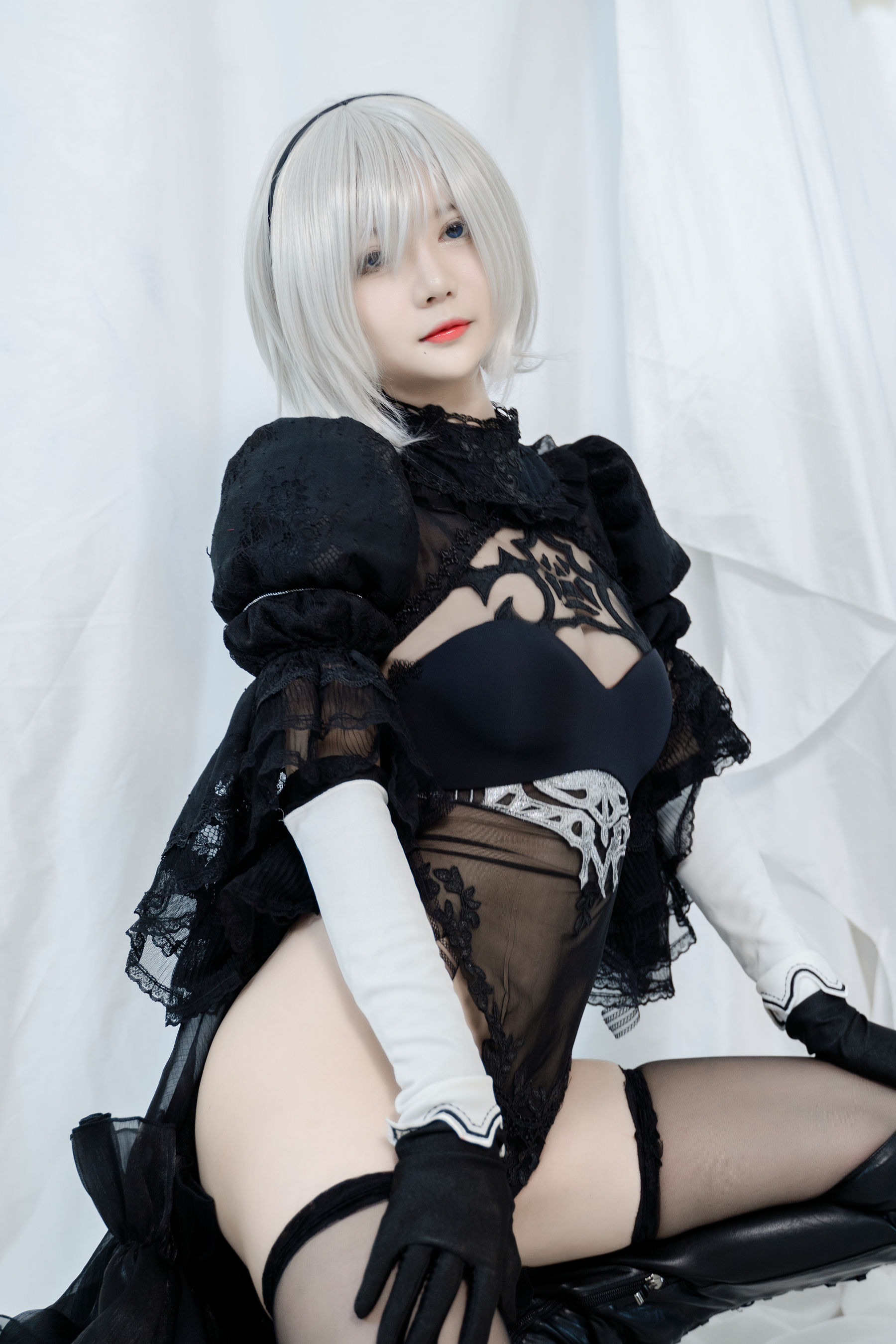 [福利COS] 51酱 - 2B黑婚纱
