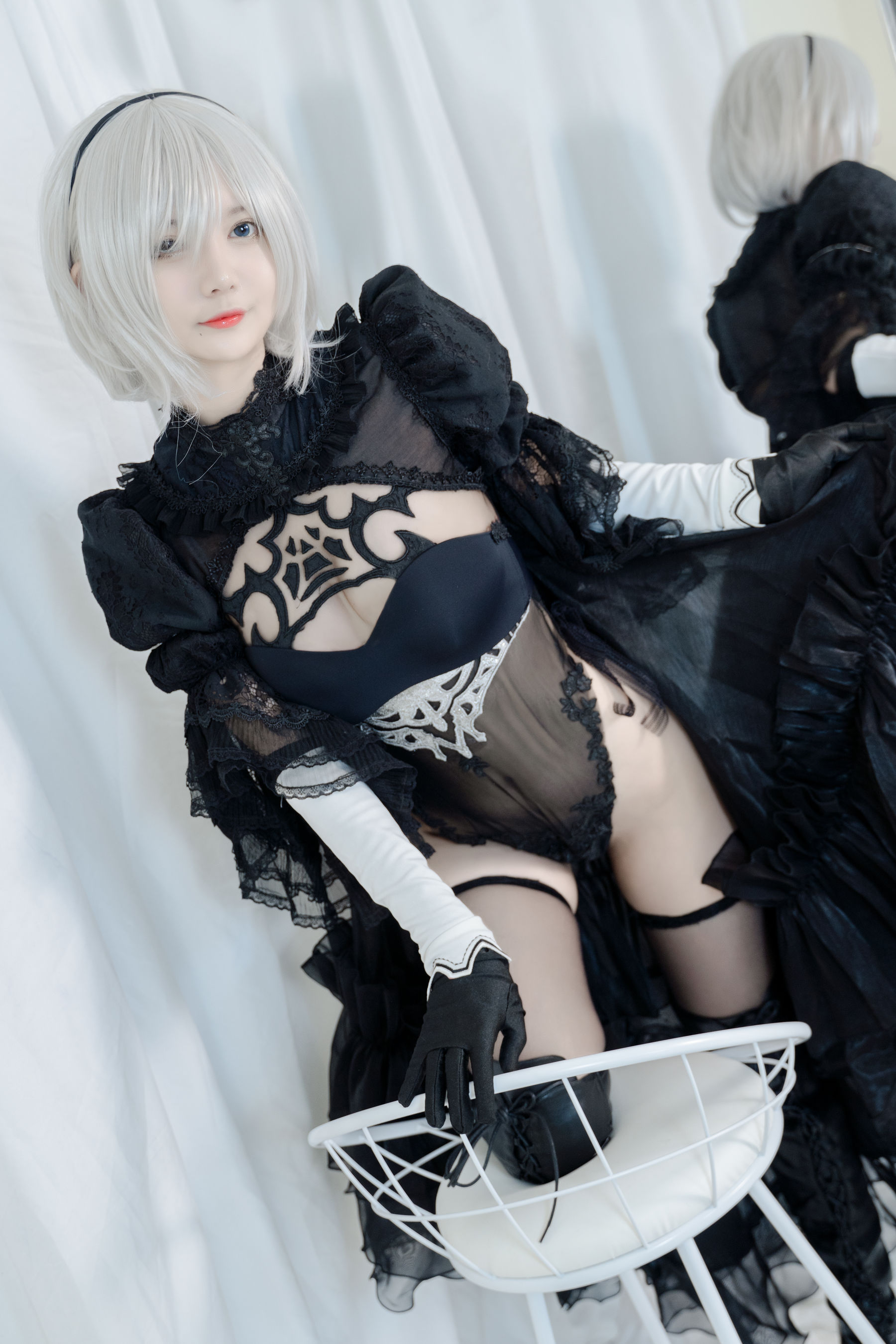 [福利COS] 51酱 - 2B黑婚纱