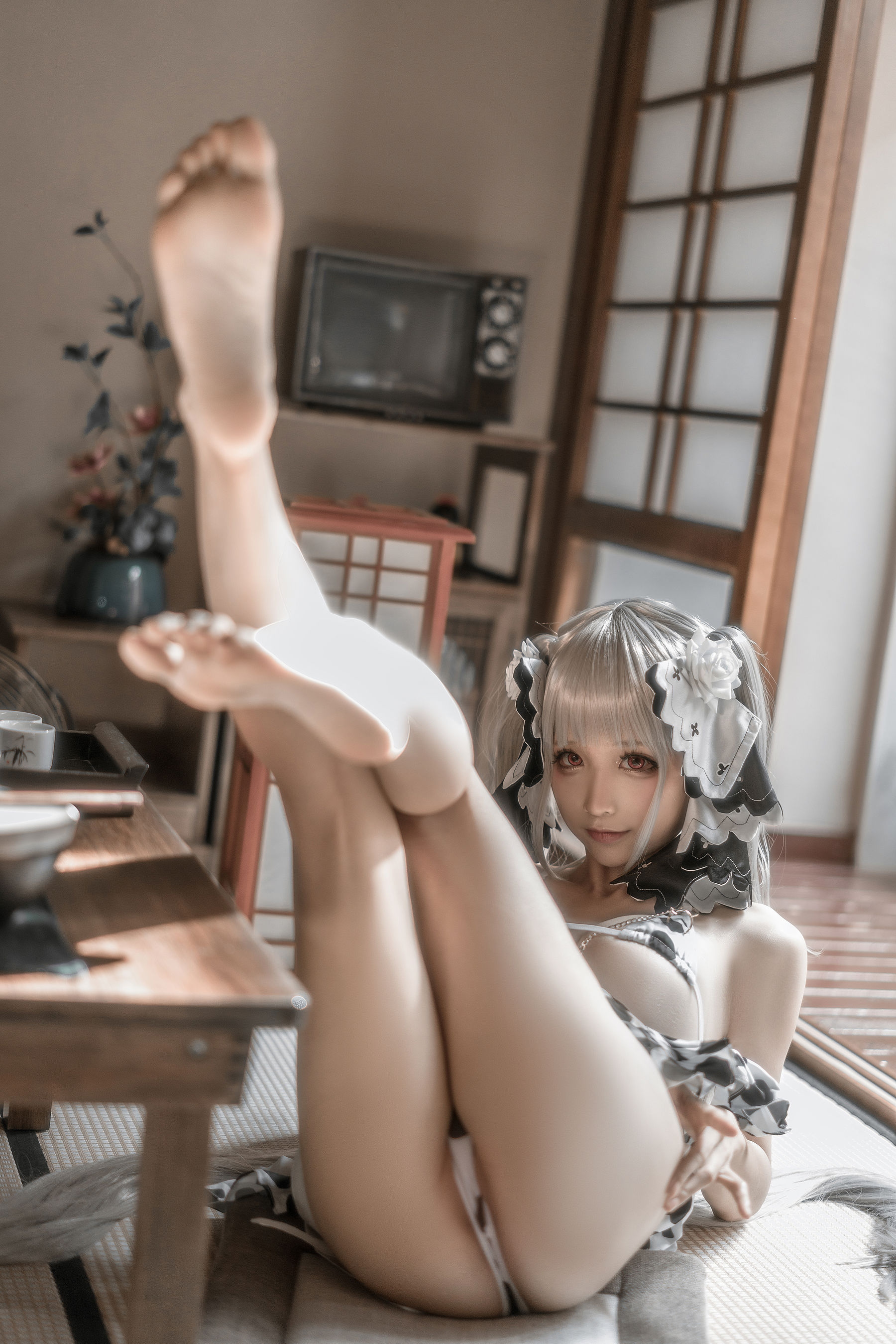 [福利COS] 动漫博主蠢沫沫 - 可畏婚纱绅士版