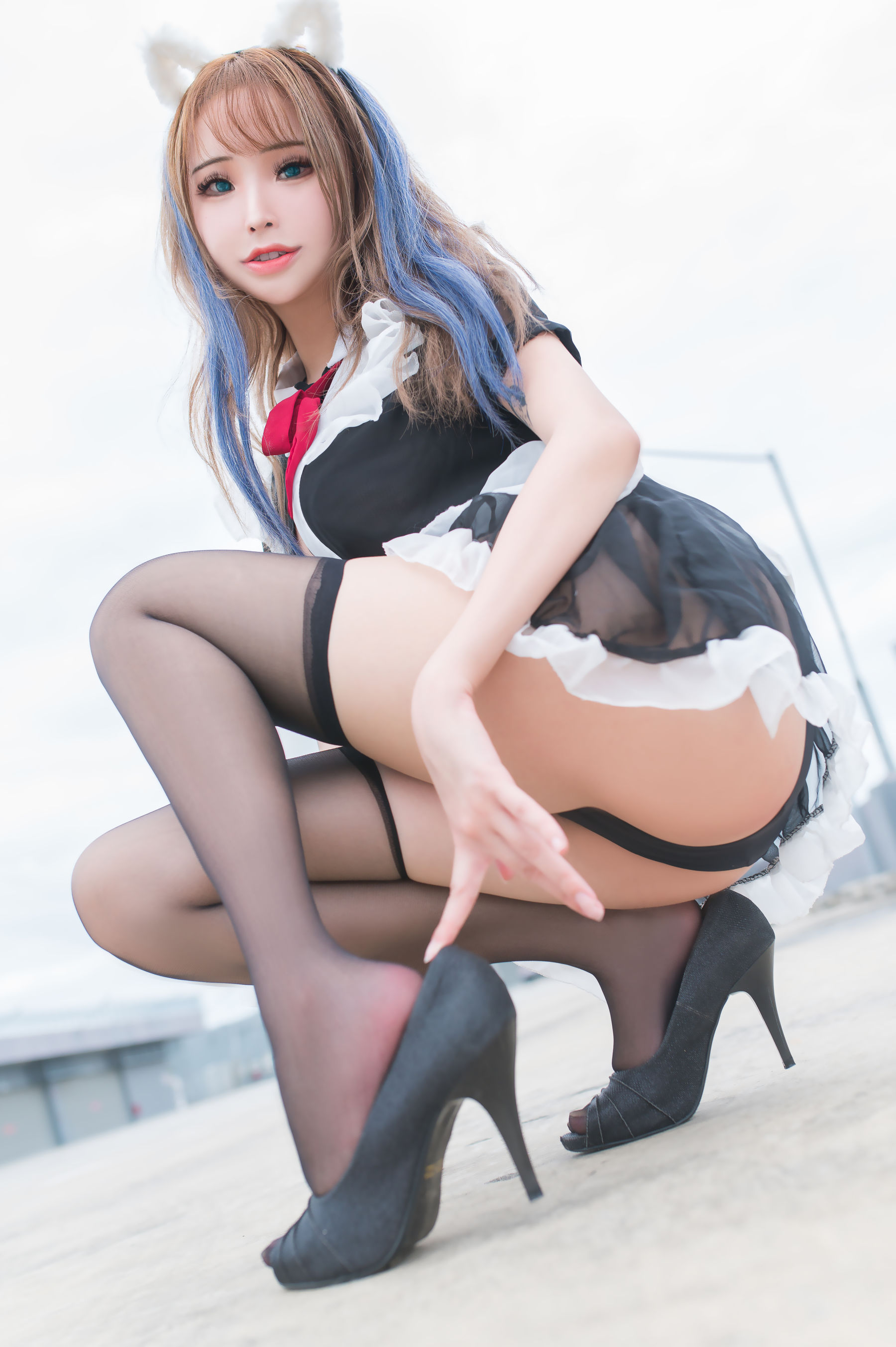 [福利COS] 花リリ(Plant Lily) - Rooftop Maid