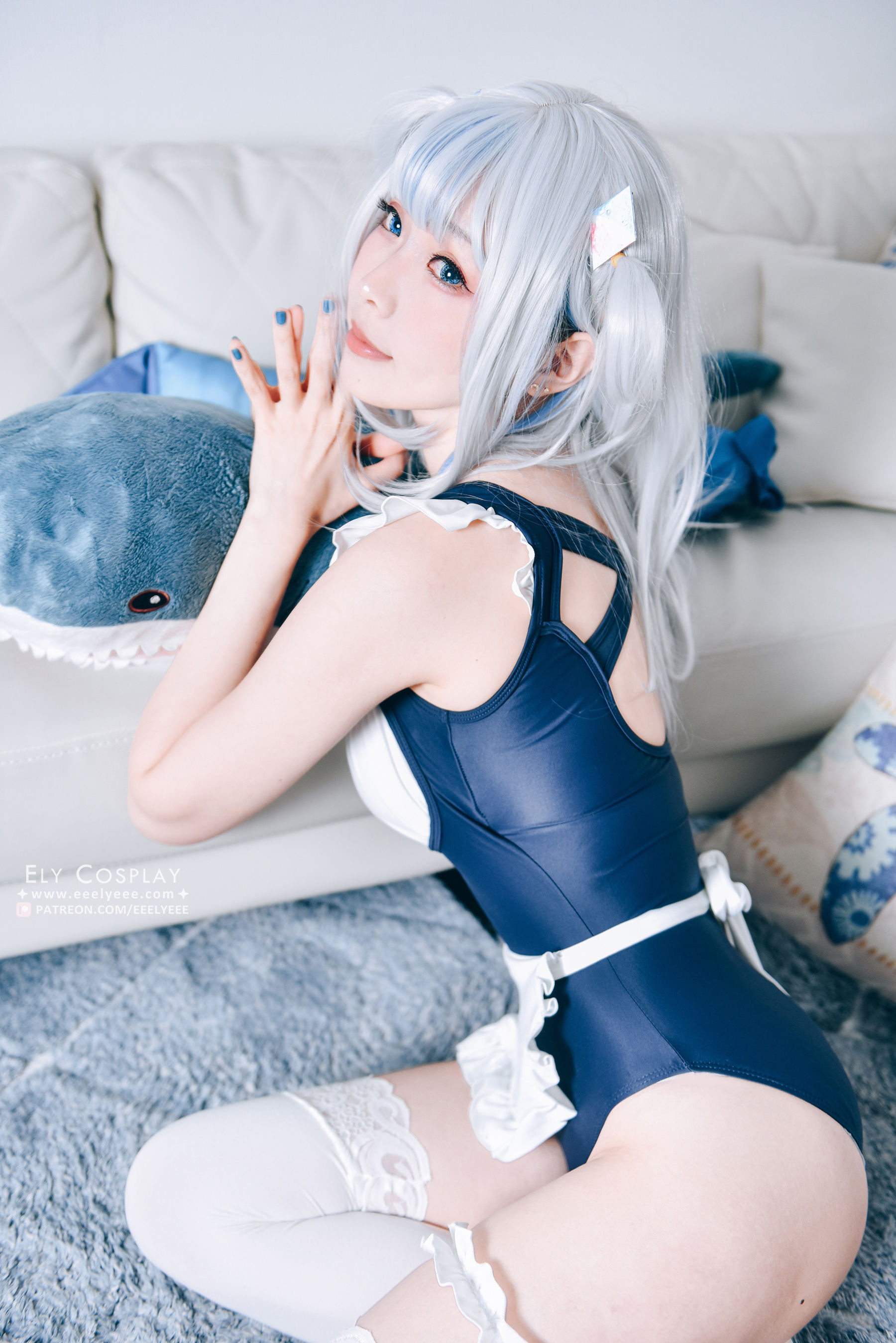 [福利COS] Ely_eee(ElyEE子) - 噶呜・古拉(小鲨鲨) 泳装