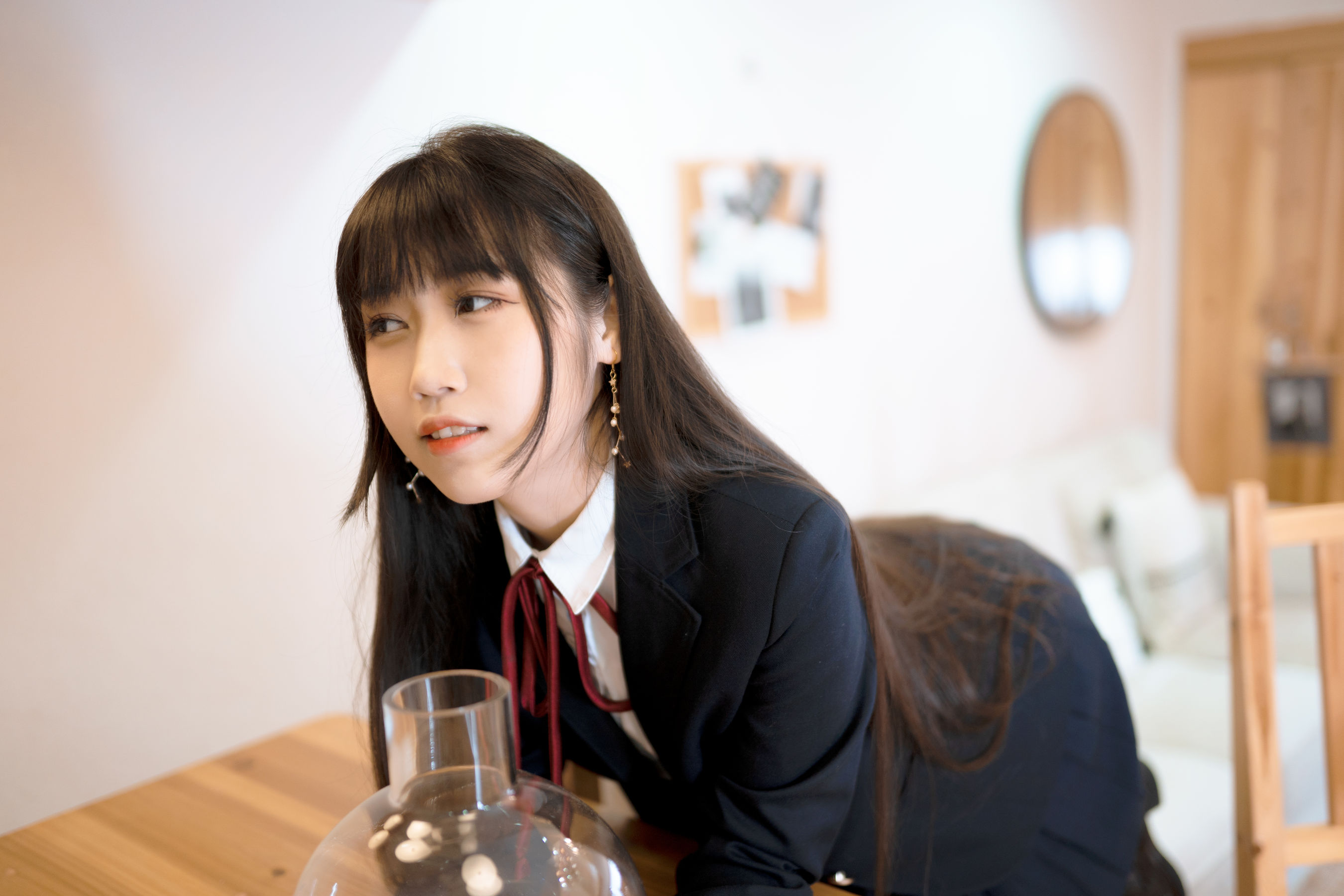 [福利COS] 微博人气Coser不呆猫 - 校服JK