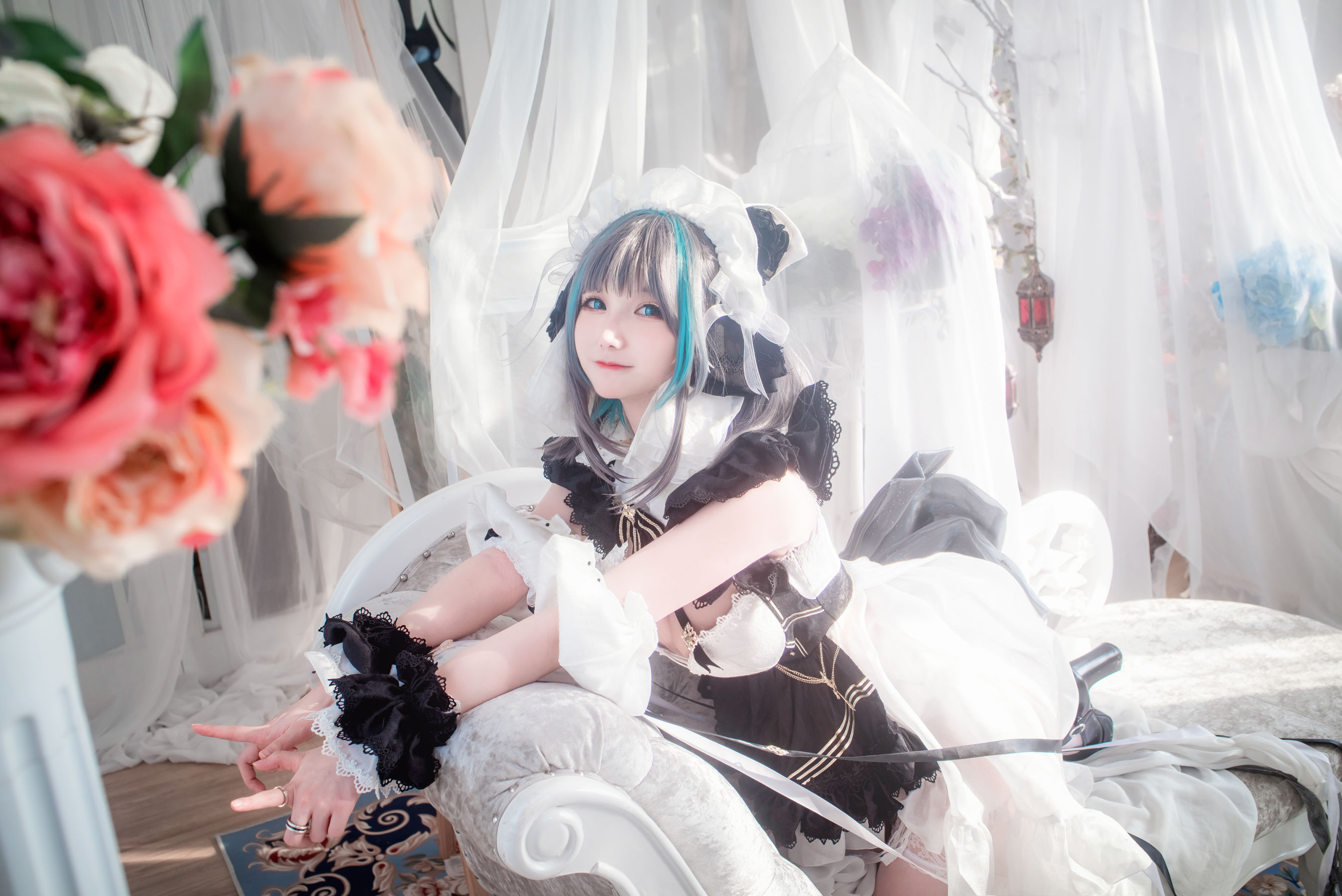 [网红COS] COS妹子仙九Airi - 柴郡女仆