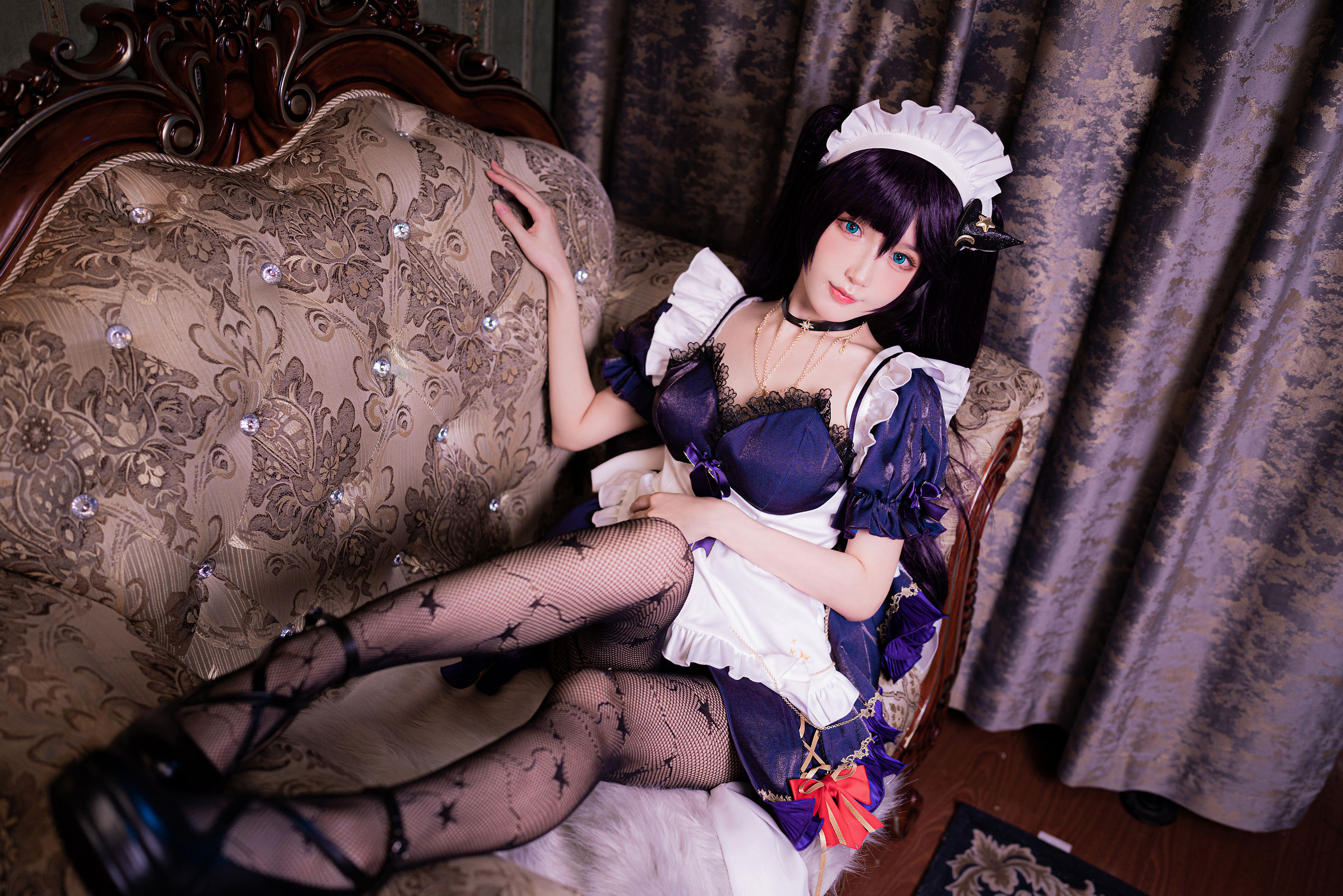 [网红COS] 动漫博主阿包也是兔娘 - 莫娜女仆