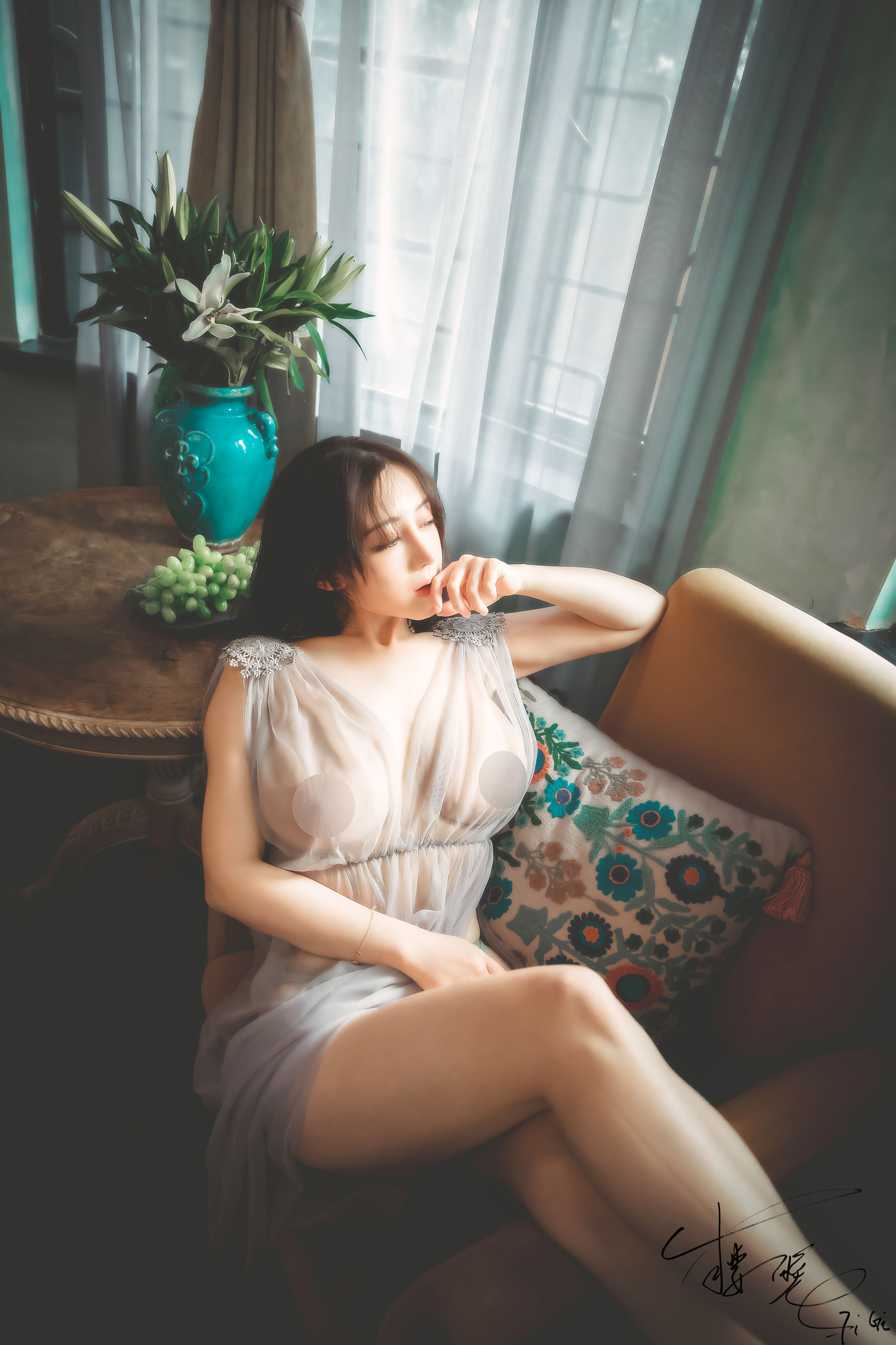 [网红COS] 网络红人樱晚gigi - 薄纱