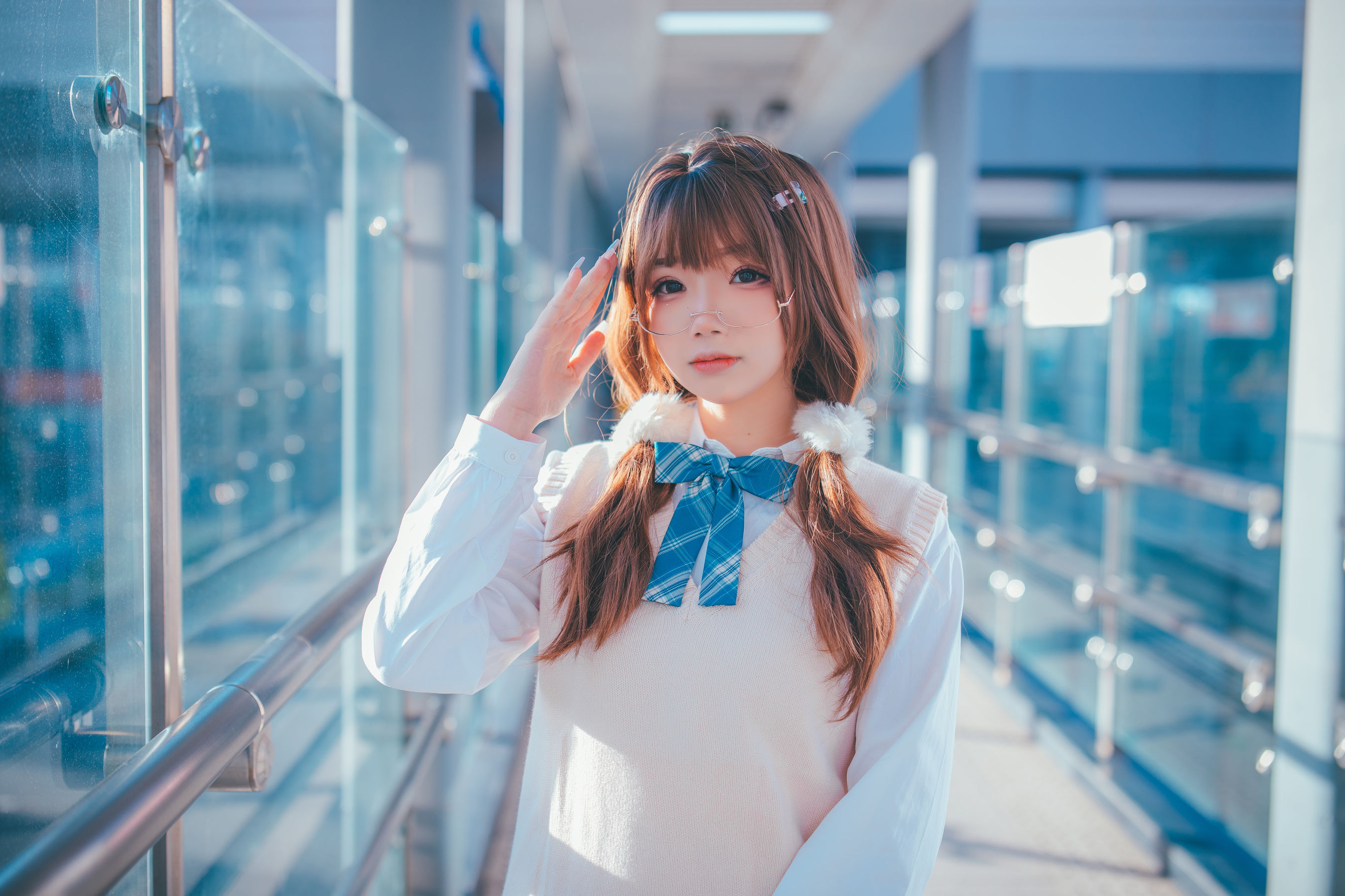[福利COS] 动漫博主雪晴Astra - JK夕阳