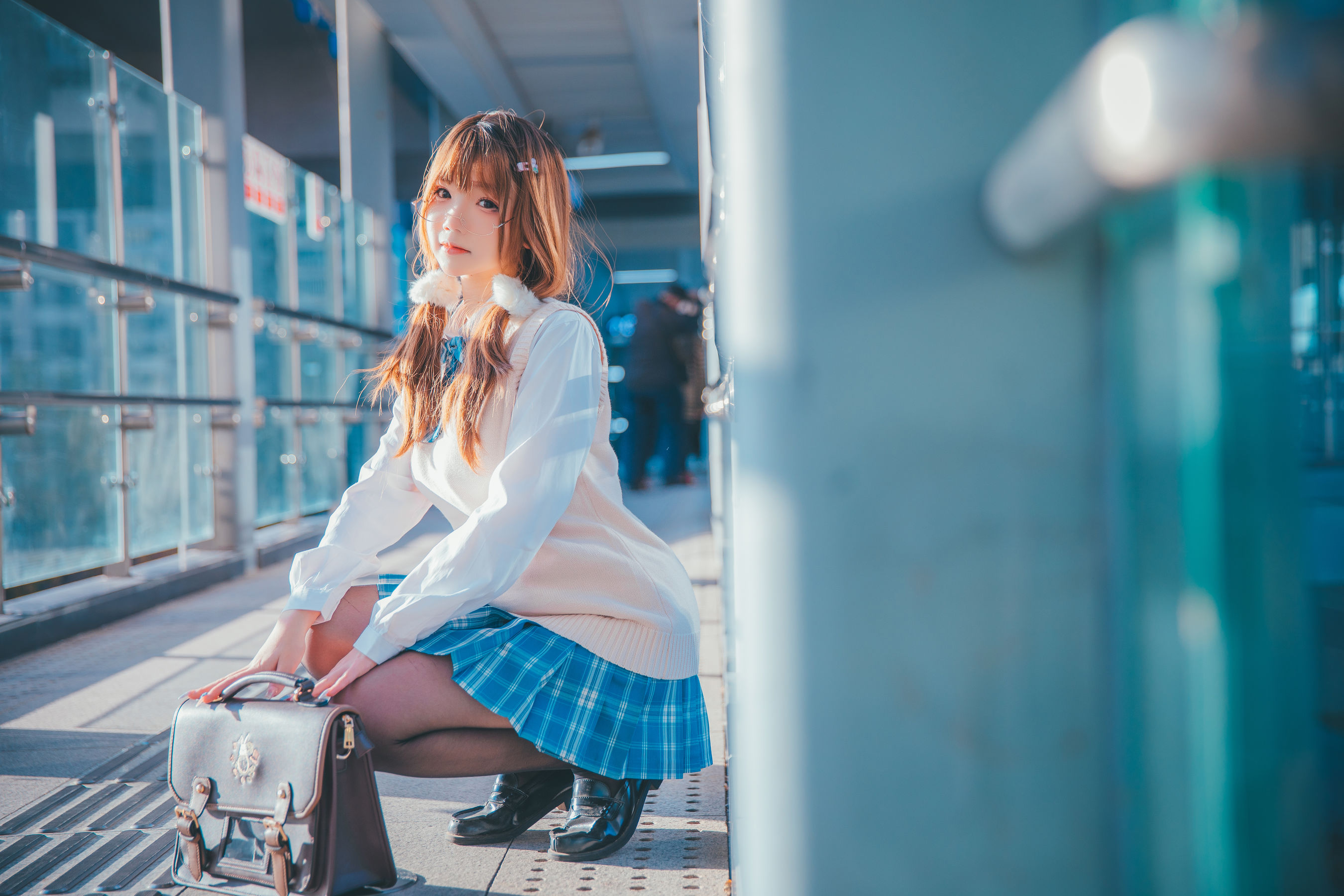 [福利COS] 动漫博主雪晴Astra - JK夕阳
