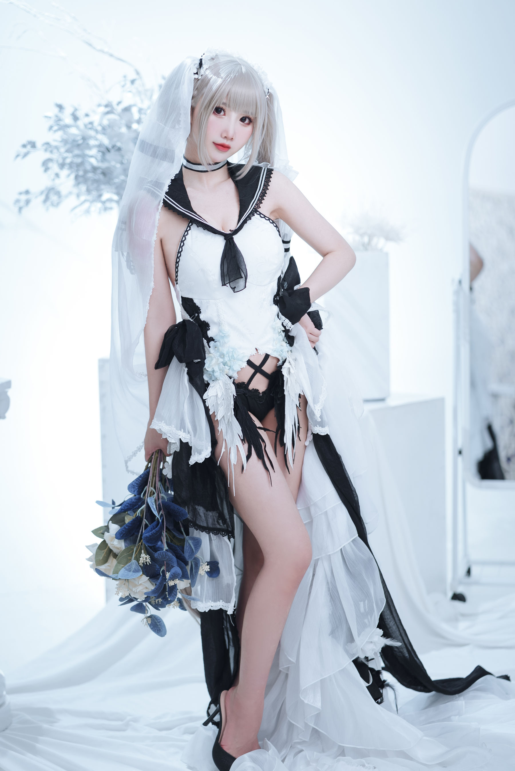 [福利COS] 可爱人气Coser面饼仙儿 - 可畏婚纱