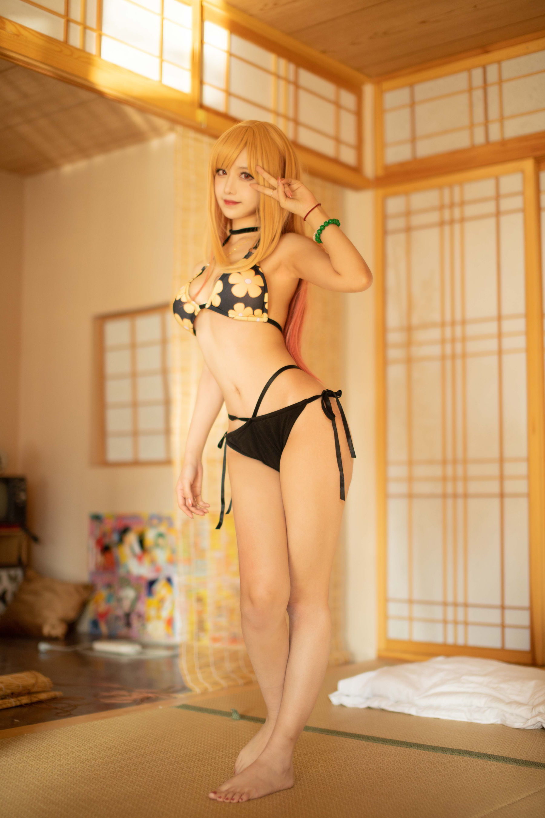 [福利COS] Shika小鹿鹿 - 喜多川海梦泳装