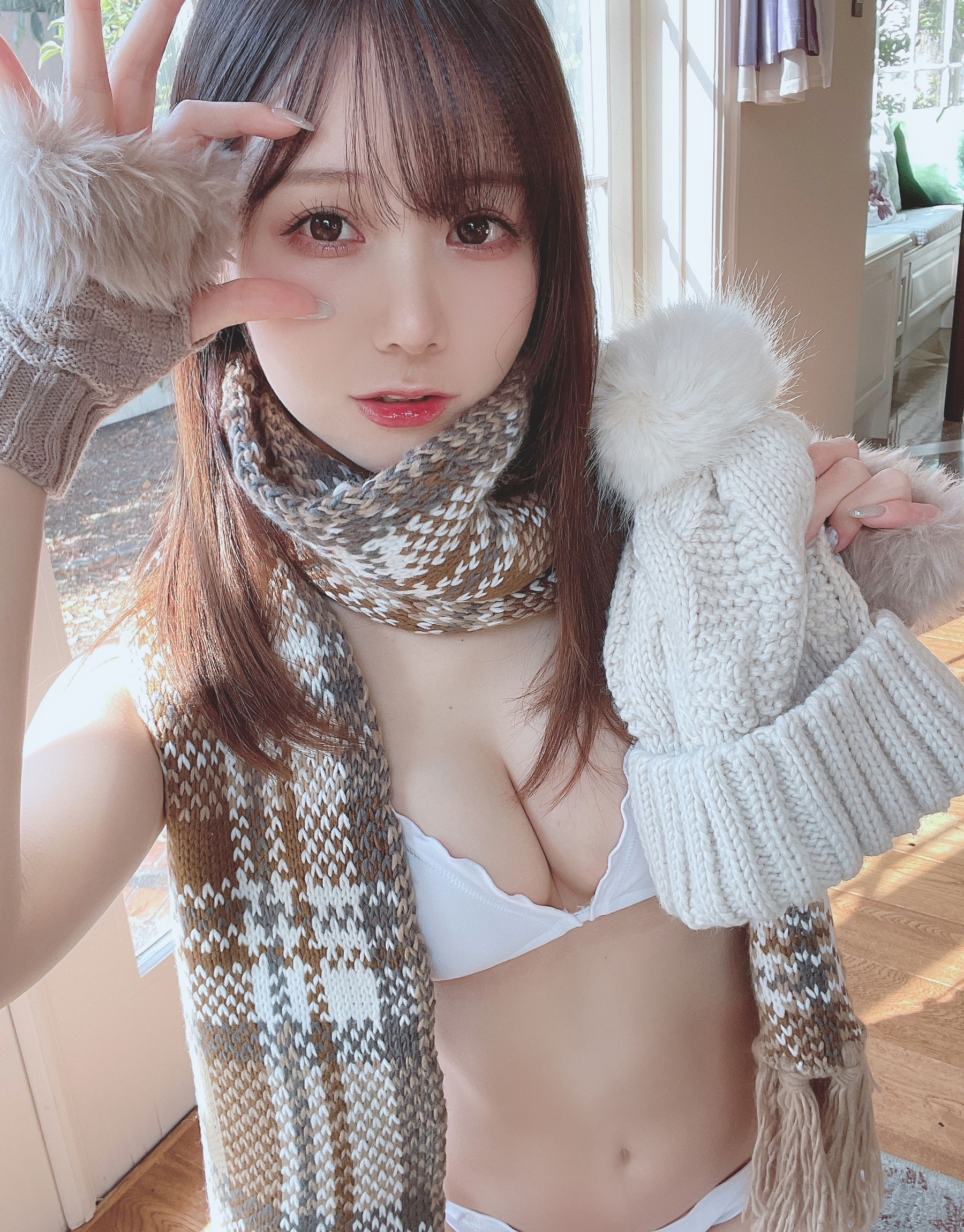  [福利COS] 日本甜美COSERけんけん[fantia] 20220114-ビキニマフラー