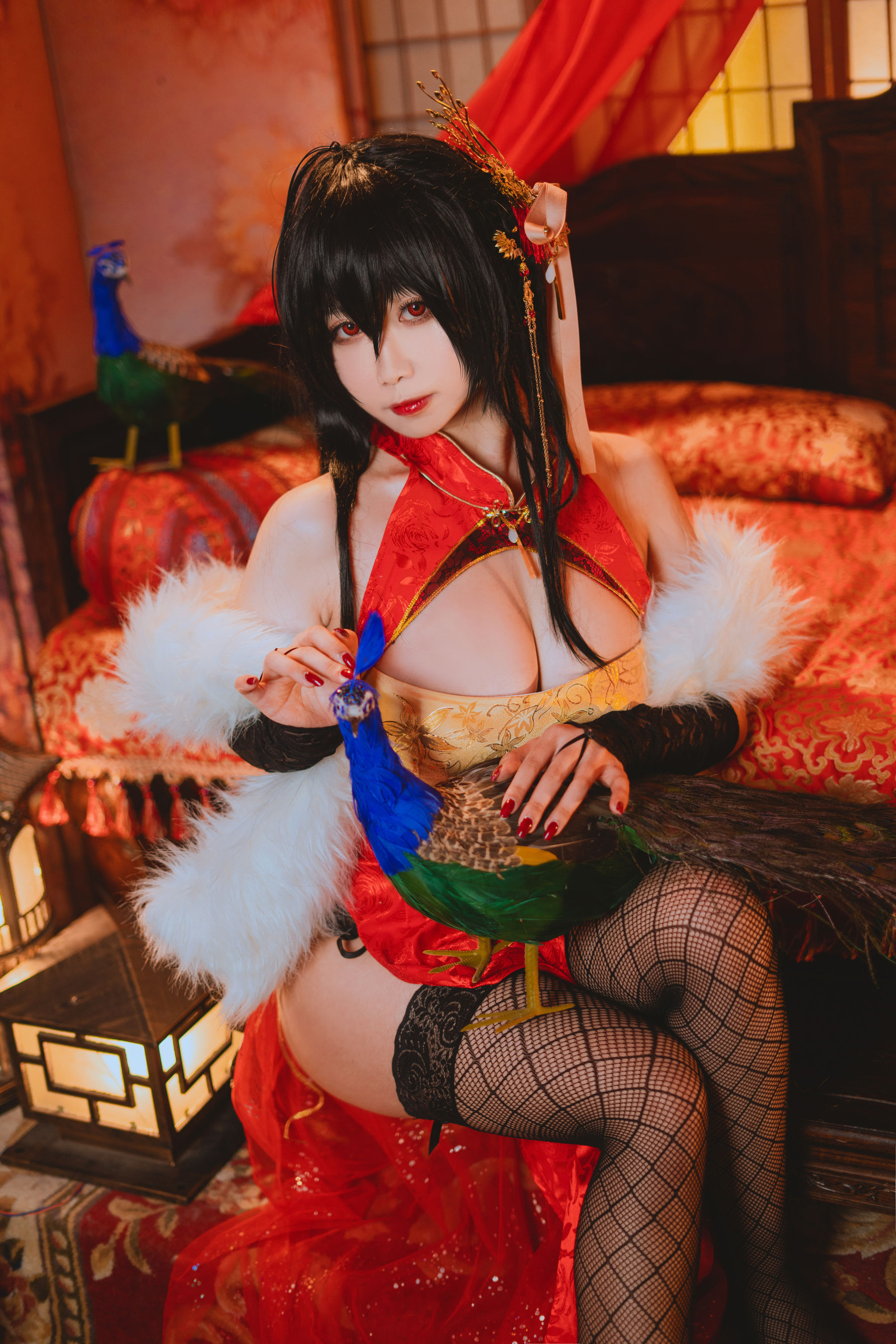 [福利COS] 贞子蜜桃 - 大凤旗袍
