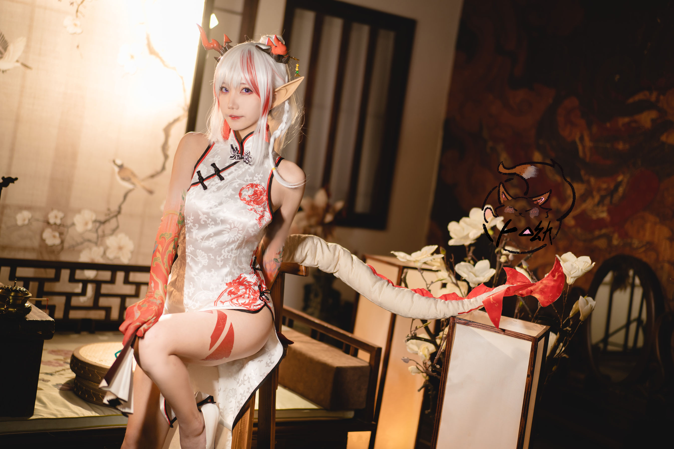 [福利COS] 卜呦Mikon - 年旗袍 乐逍遥