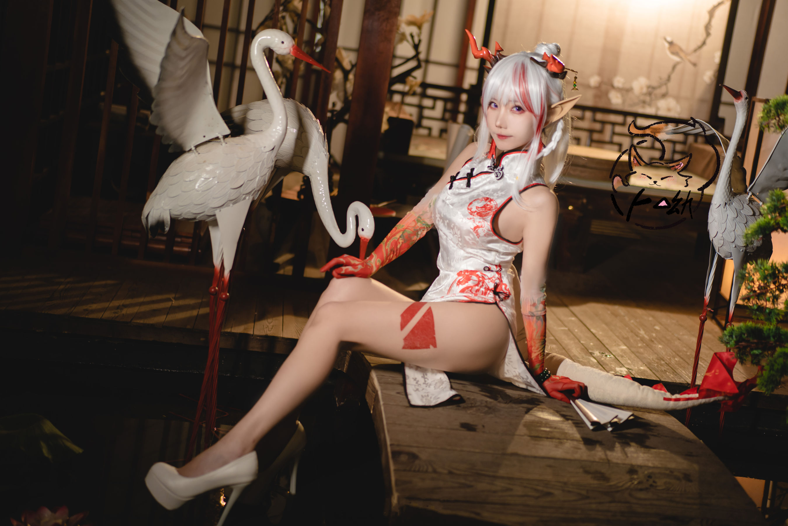 [福利COS] 卜呦Mikon - 年旗袍 乐逍遥