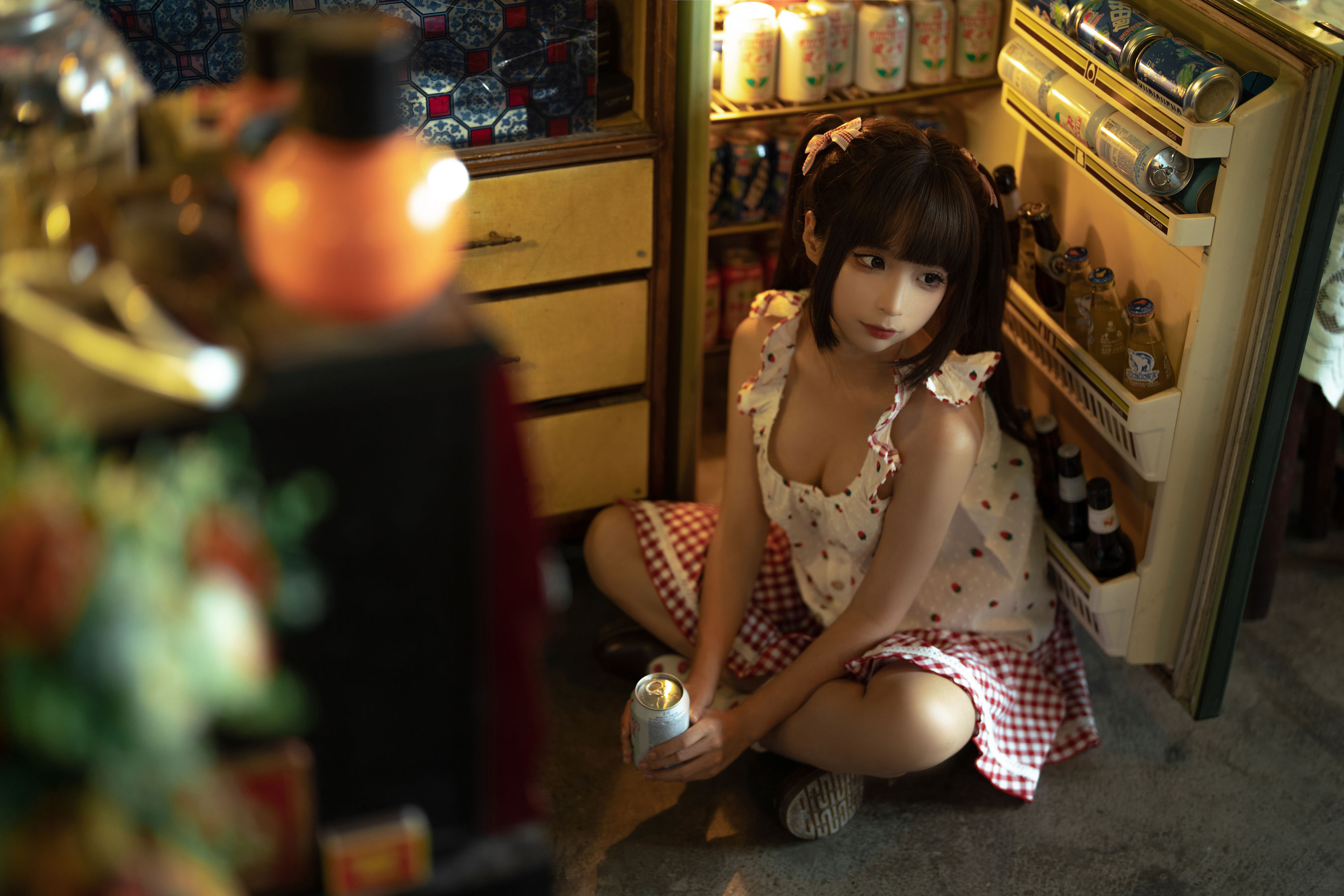 [福利COS] 动漫博主蠢沫沫 - 红格子