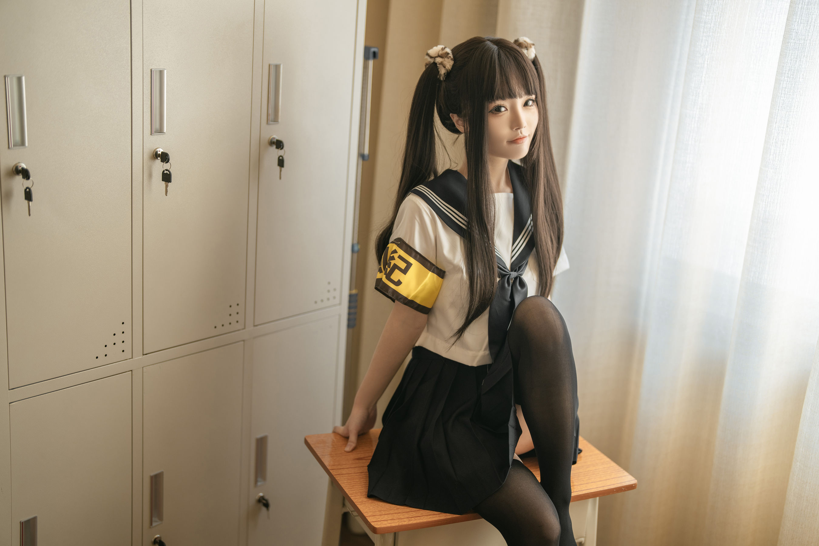 [福利COS] 桃良阿宅 - 教室jk