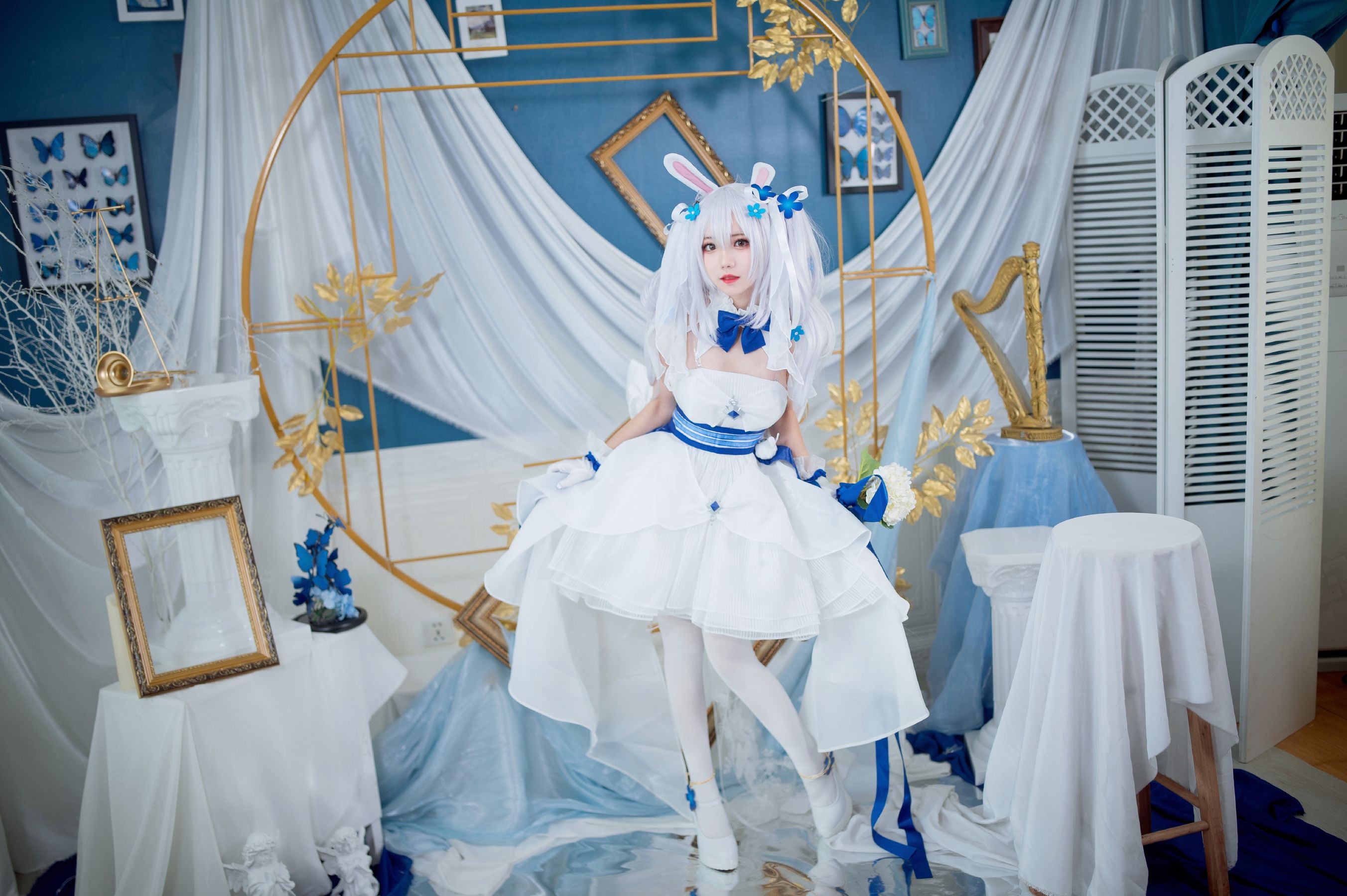 [福利COS] 花柒Hana - 拉菲花嫁