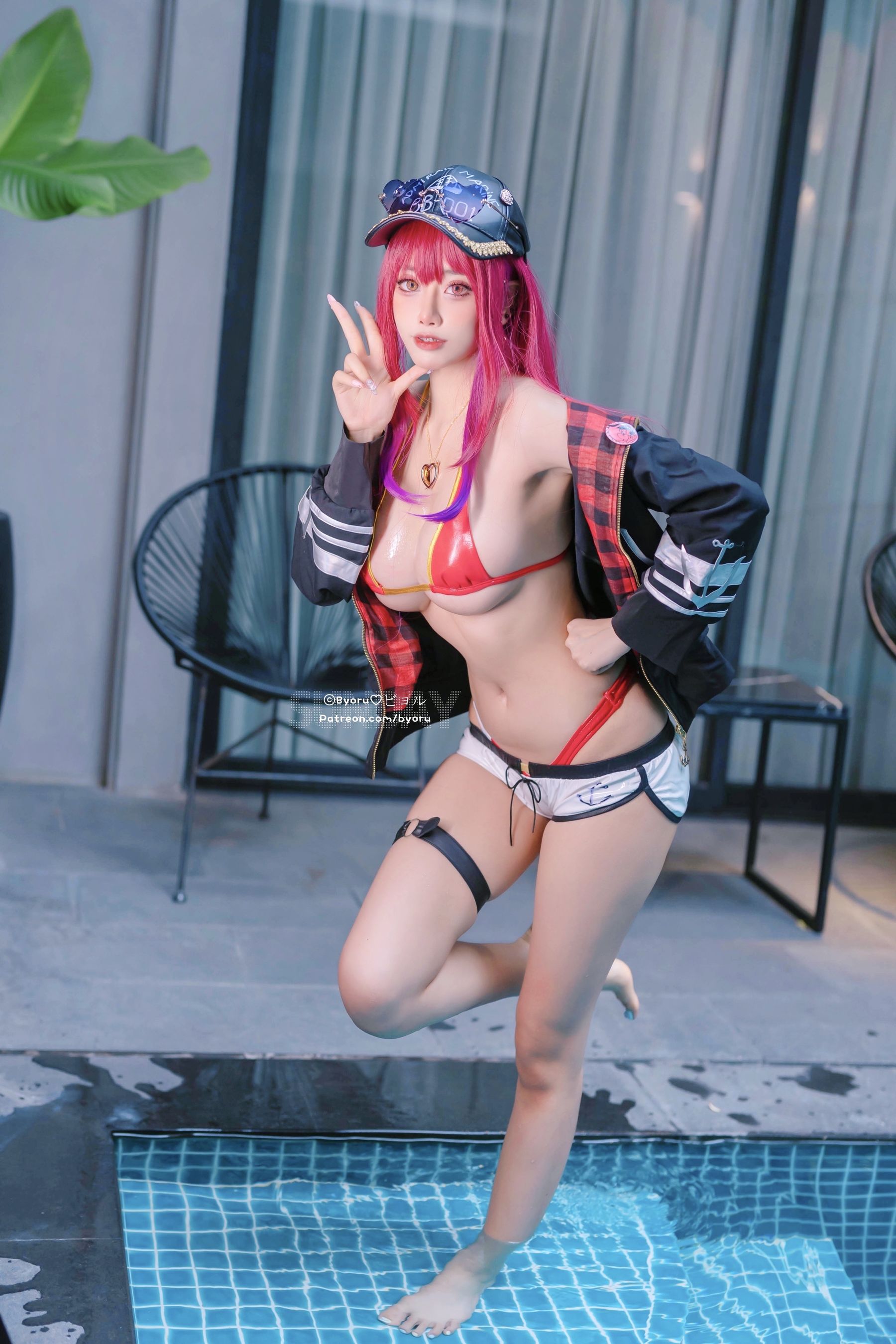 [网红COSER] 日本性感萝莉Byoru - Houshou Marine Hololive Summer