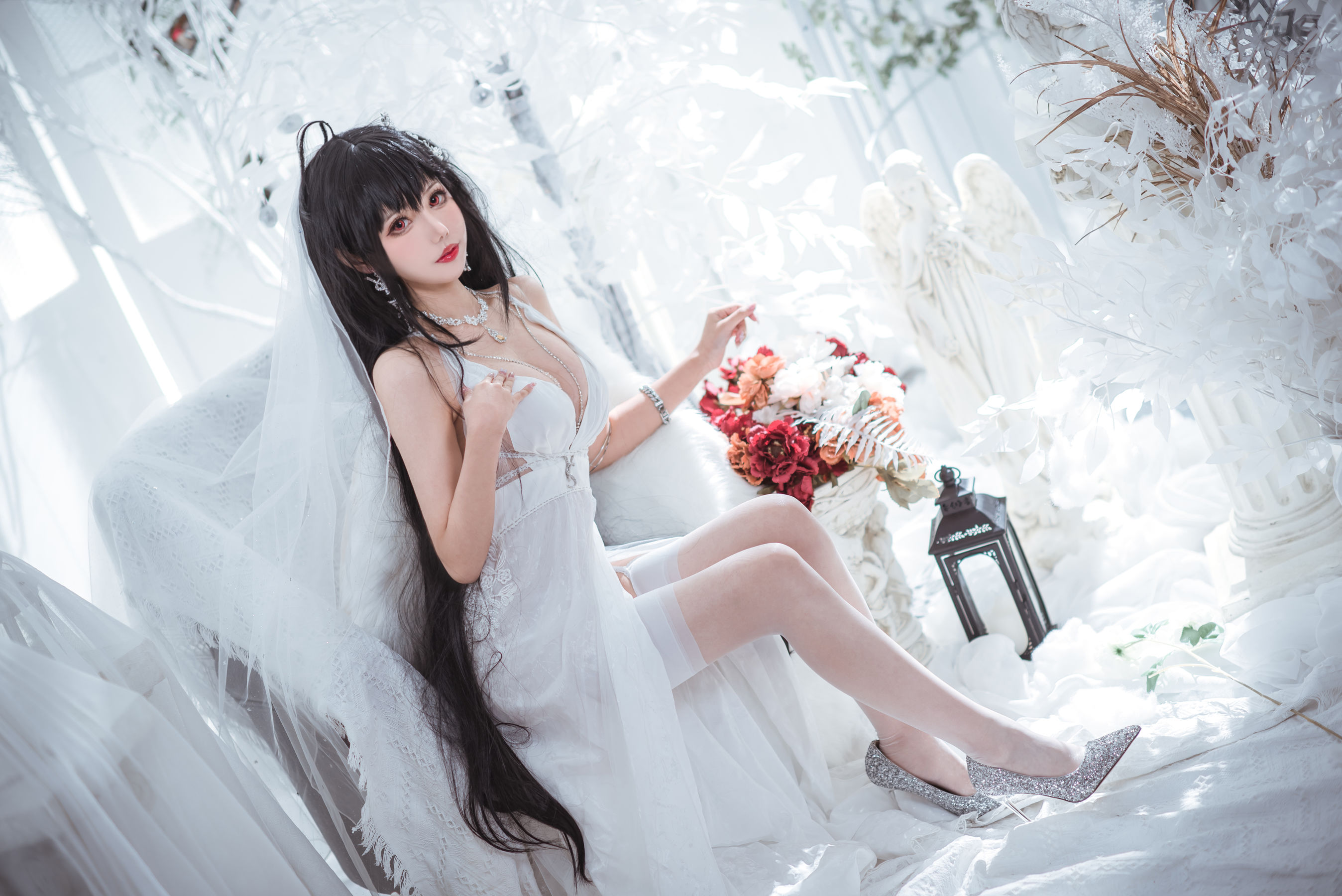[福利COS] 仙女月 - 大凤纯白婚纱