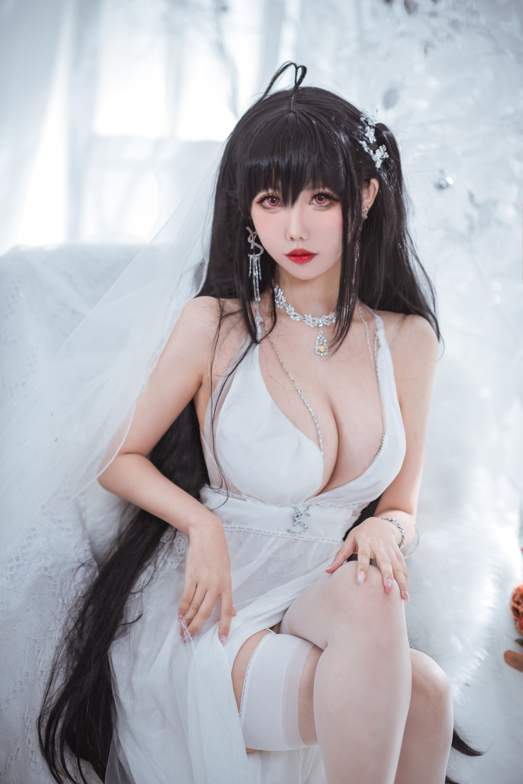 [福利COS] 仙女月 - 大凤纯白婚纱