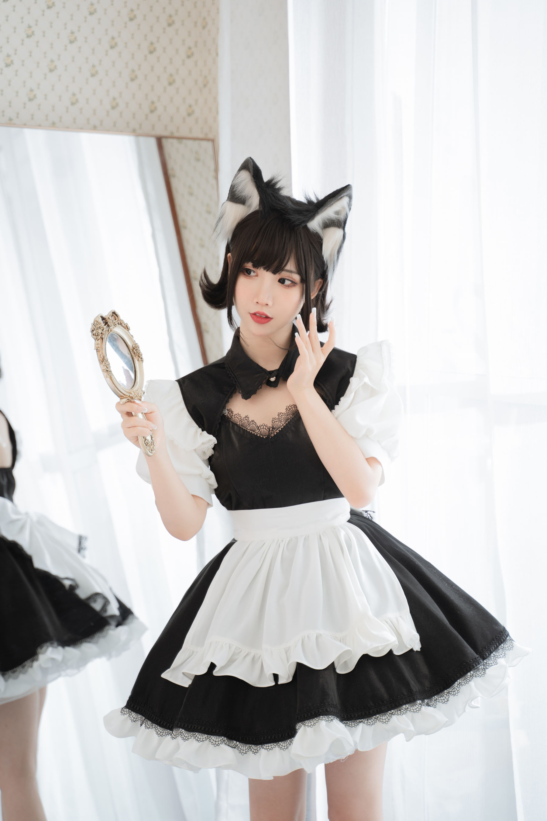 [福利COS] 可爱人气Coser面饼仙儿 - 开胸女仆