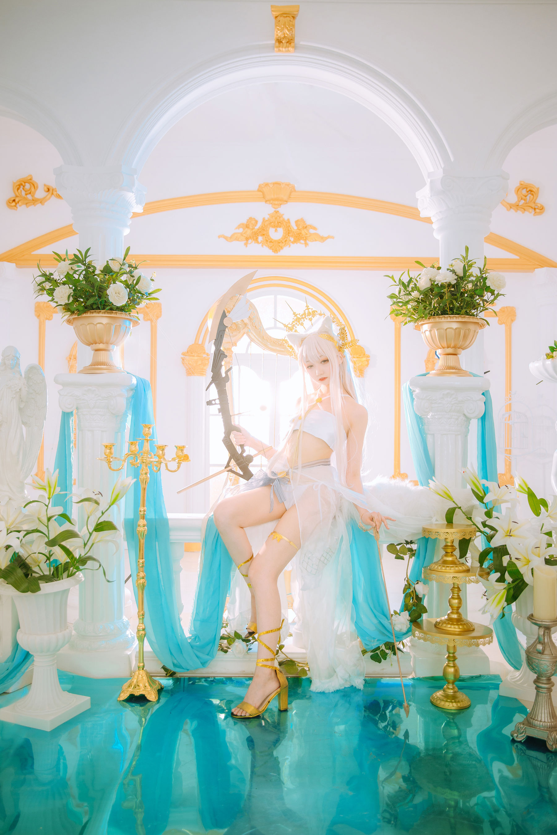 [福利COS] 小野寺地瓜 - 白金泳装
