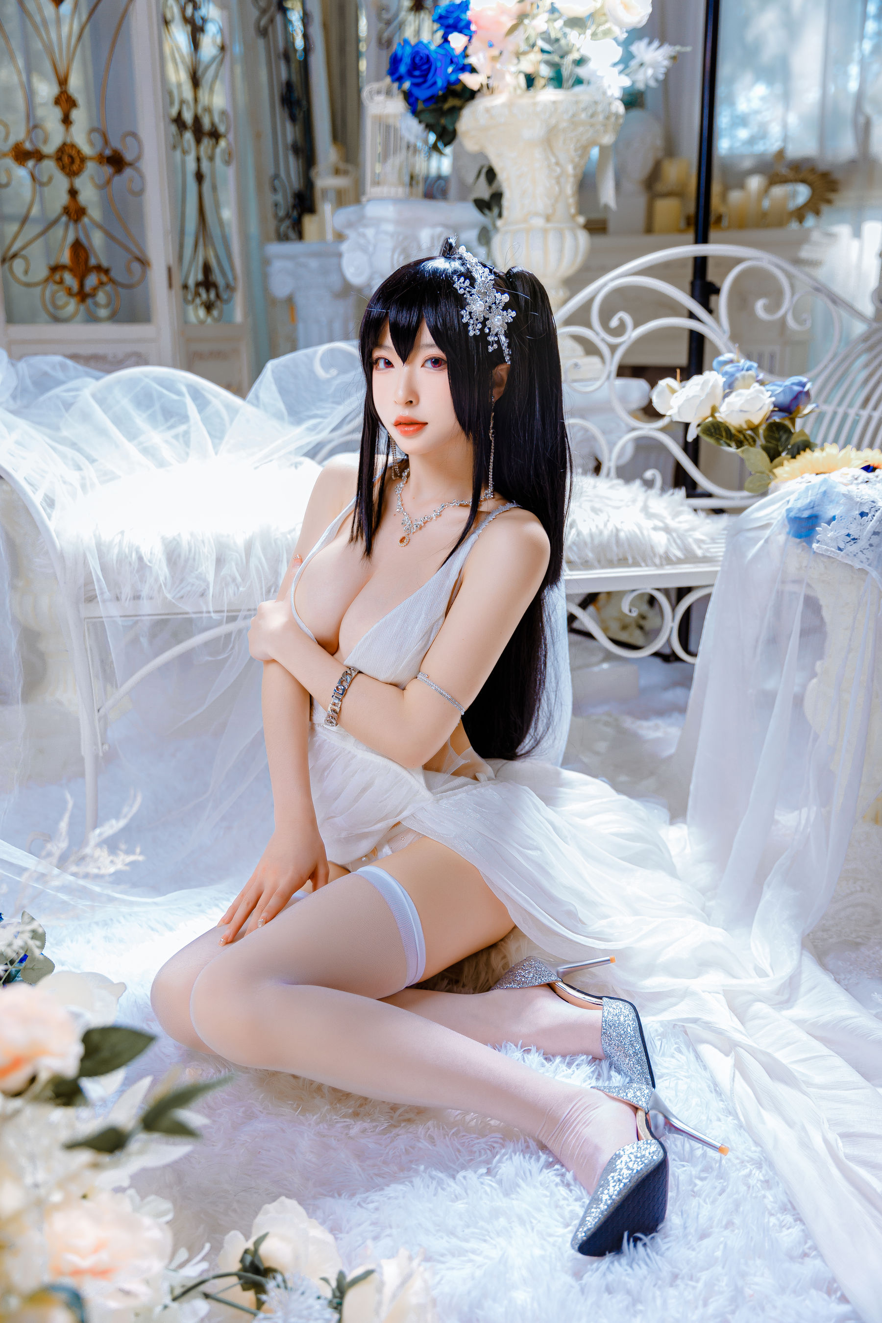 [福利COS] 尤物清水由乃 - 大凤花嫁