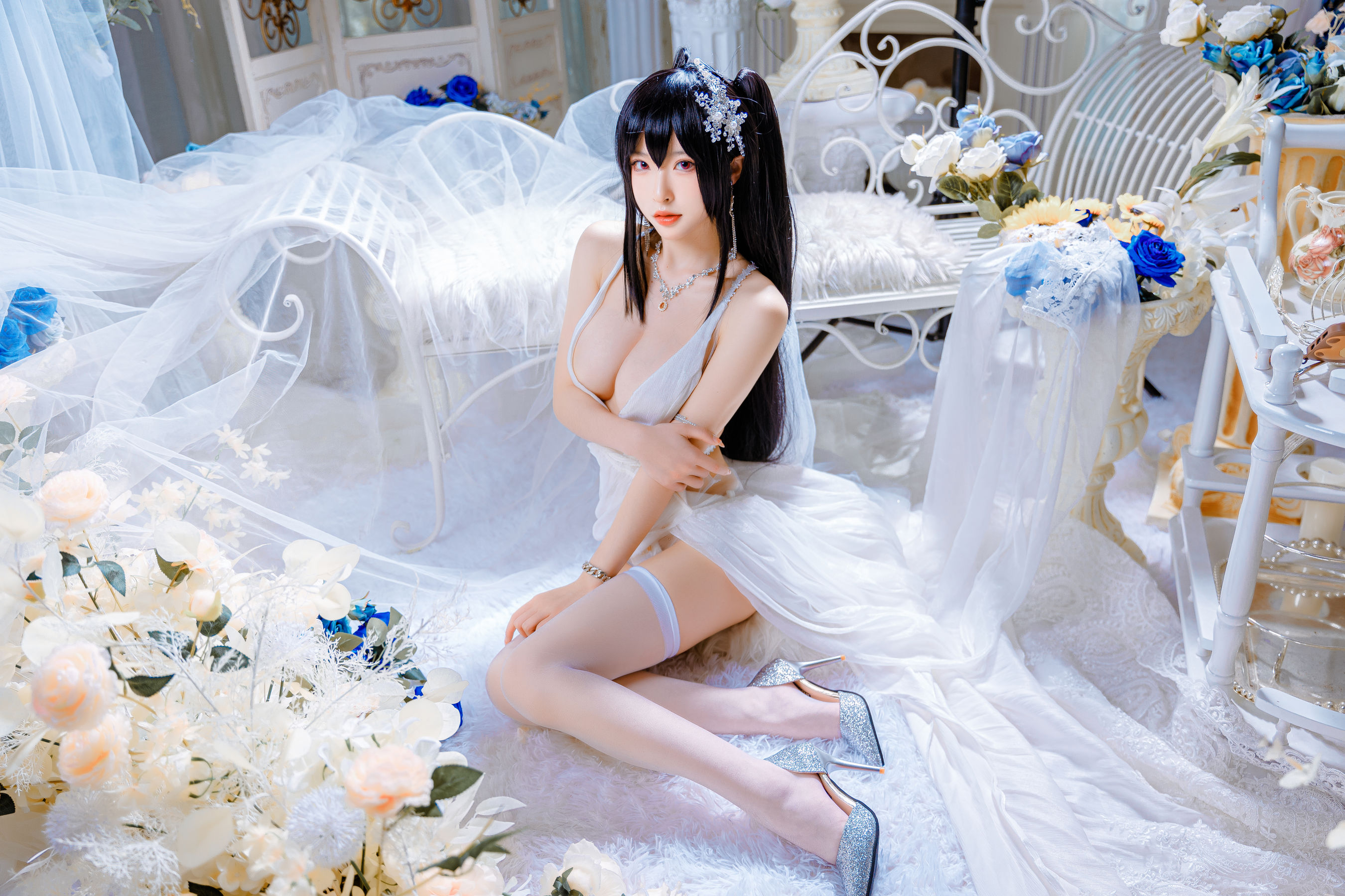 [福利COS] 尤物清水由乃 - 大凤花嫁