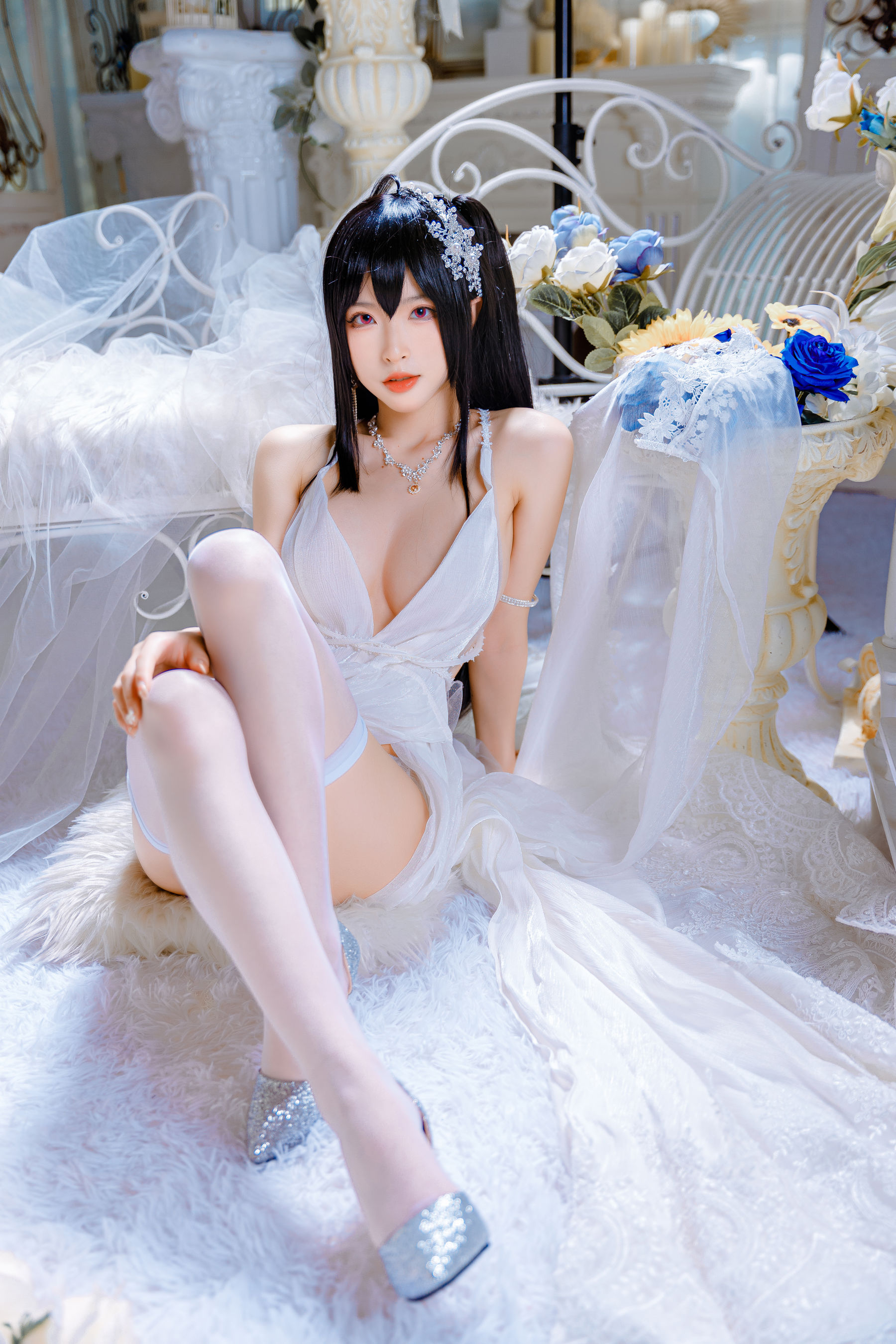[福利COS] 尤物清水由乃 - 大凤花嫁