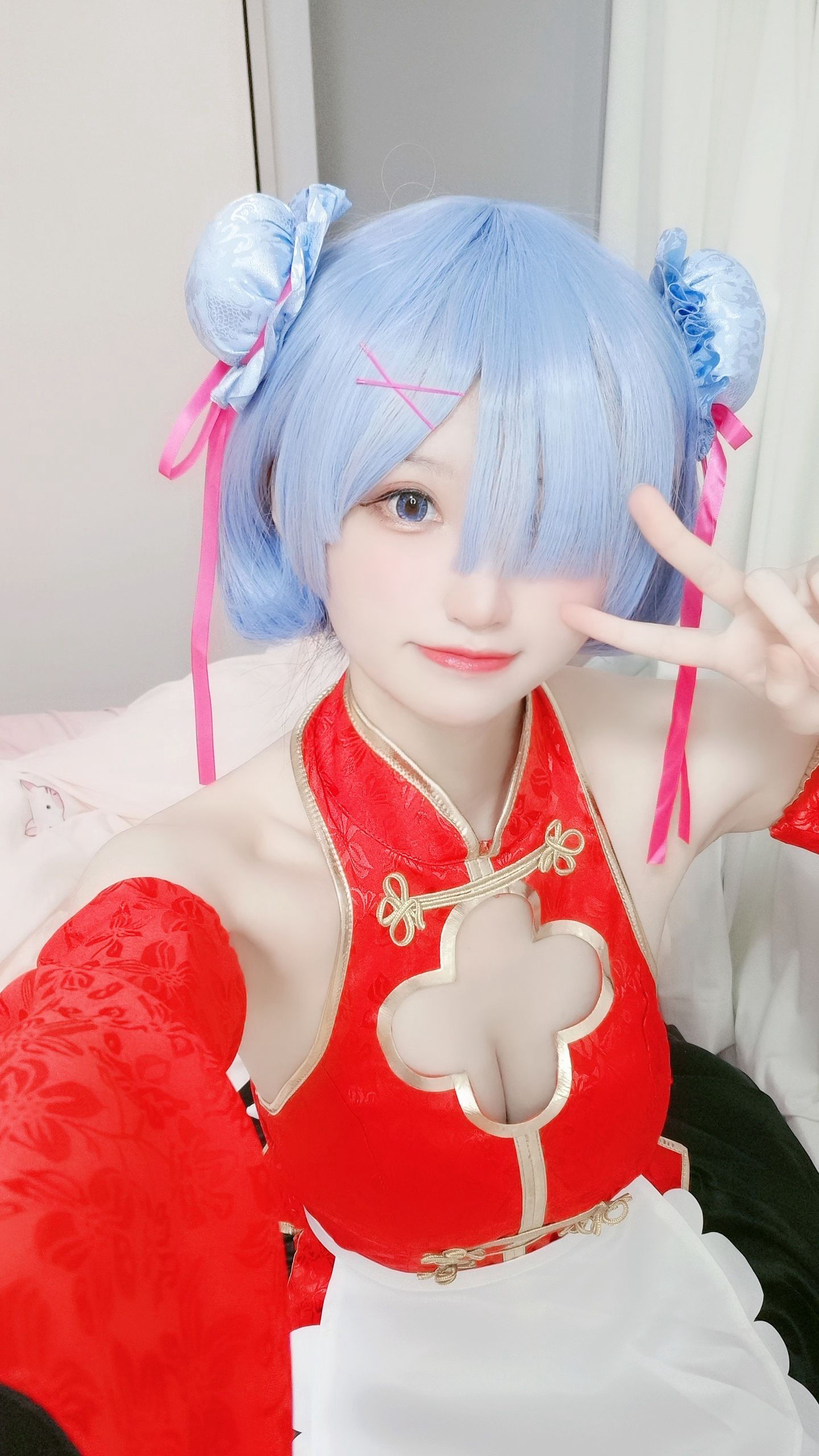 [福利COS] 千阳(ちよ) - 蕾姆旗袍