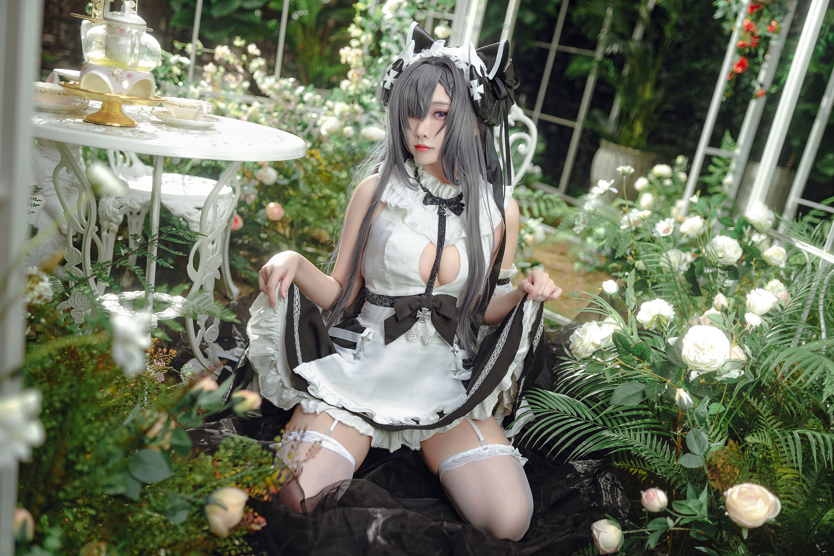 [福利COS] 宫本桜 - 奥古斯特女仆装