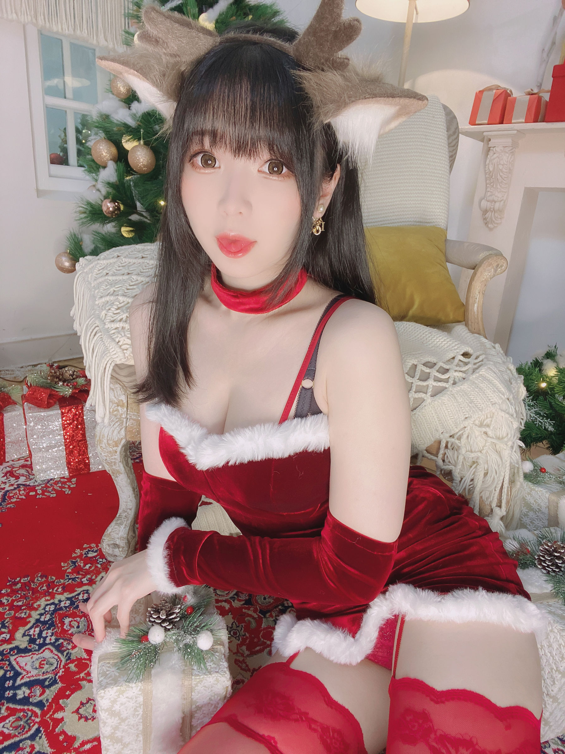[福利COS] 微博妹纸霜月shimo[fantia] 2022-12-25 メリー・クリスマス！！