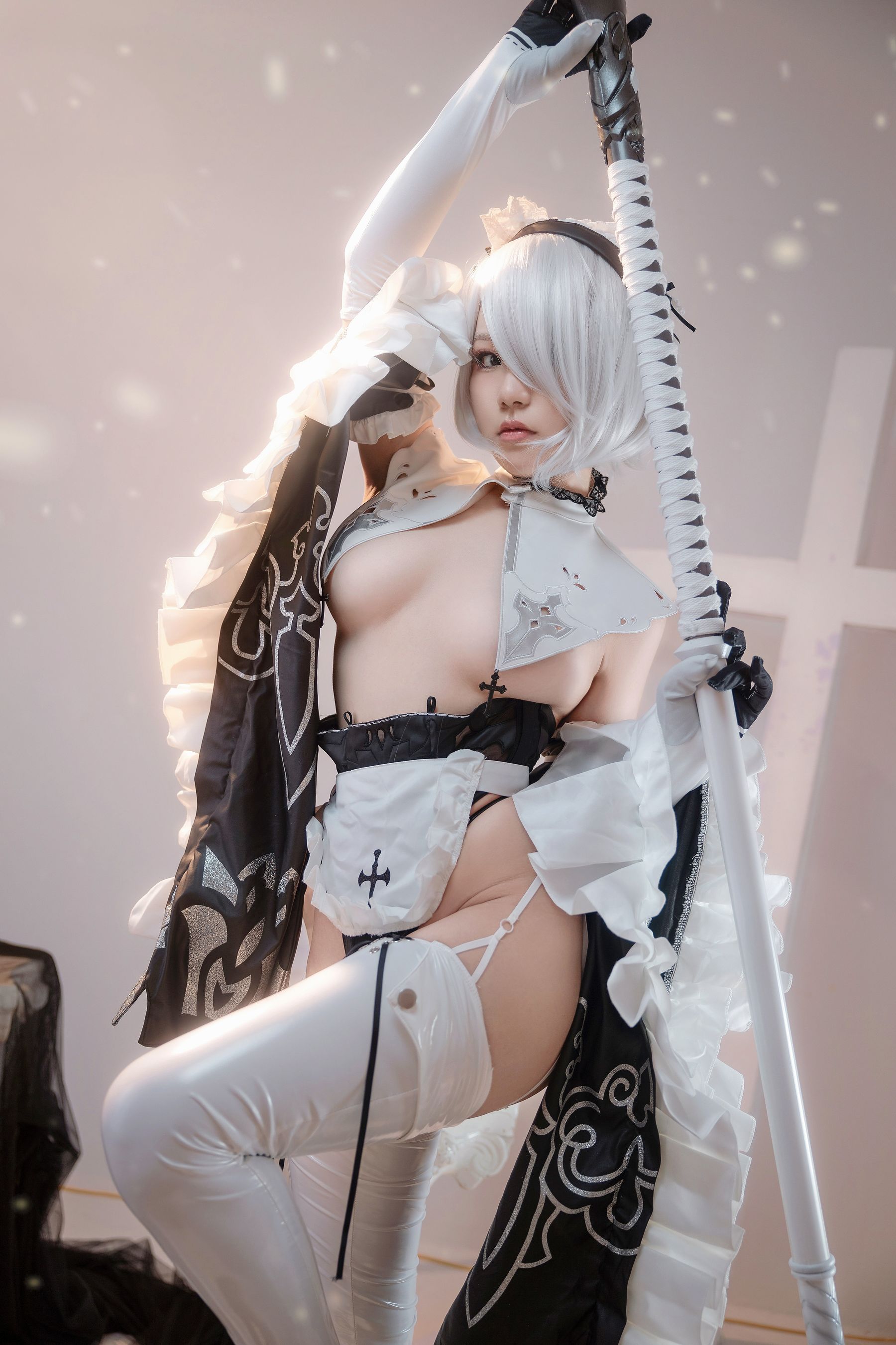 [福利COS] 七七娜娜子 - 2B女仆