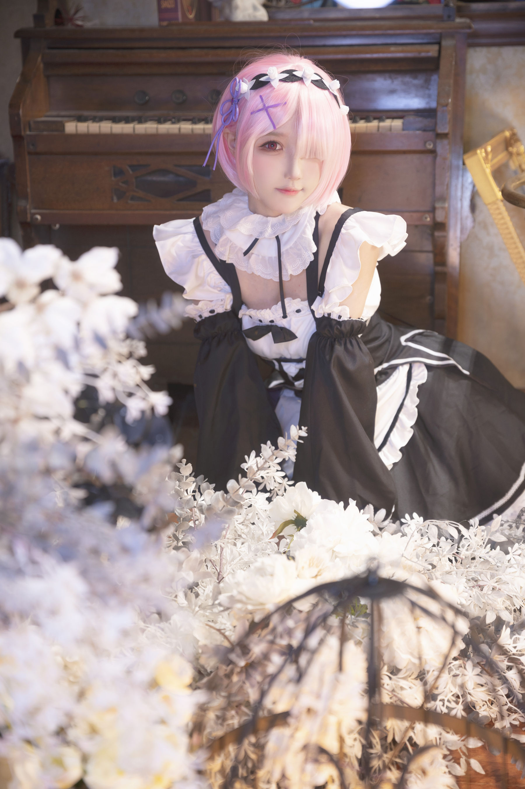 [福利COS] 动漫博主阿包也是兔娘 - 拉姆女仆
