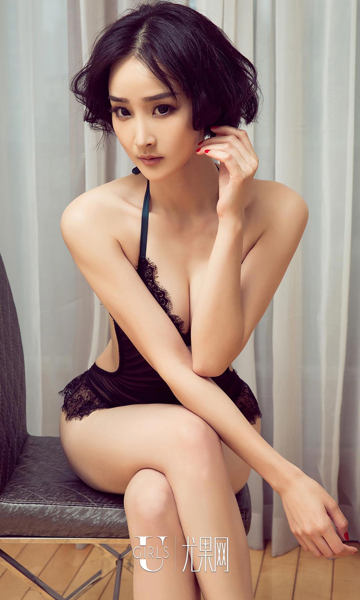 呦呦《短发湿身妹》 [爱尤物Ugirls] No.417 