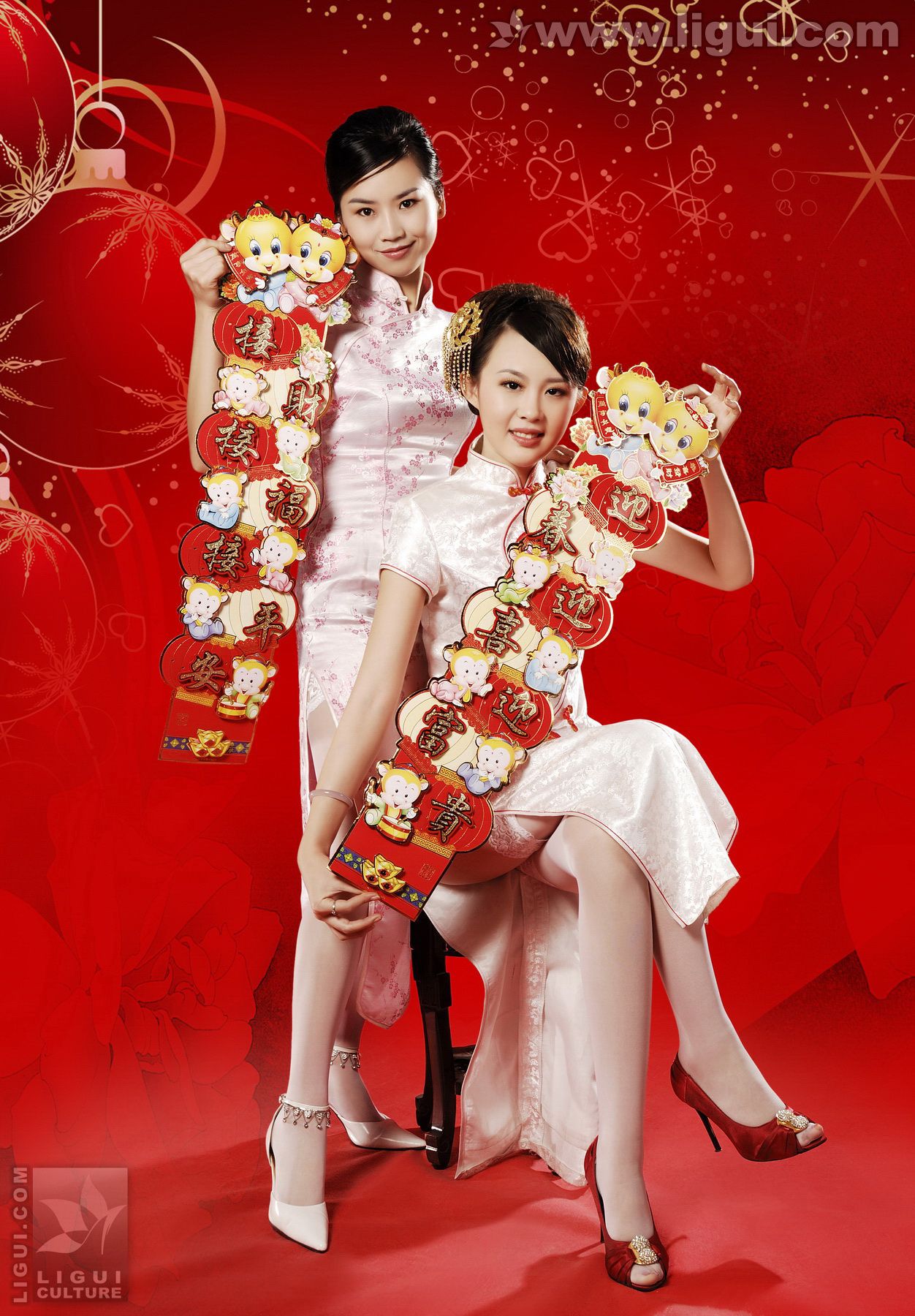 [丽柜LiGui] 《丽柜模特这里给您拜年了》 新年特刊丝足写真图片