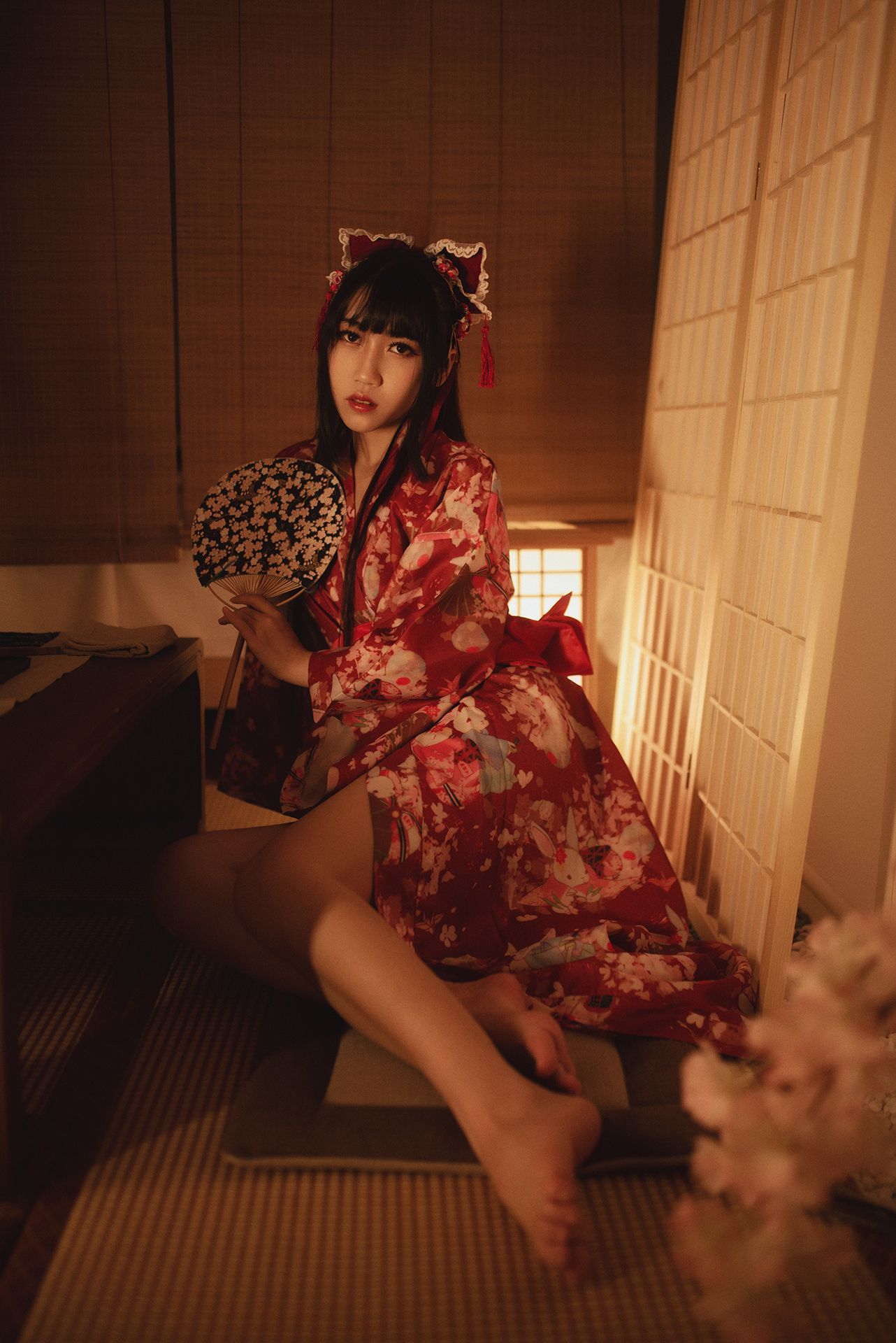 微博人气Coser不呆猫 - 捆绑和服