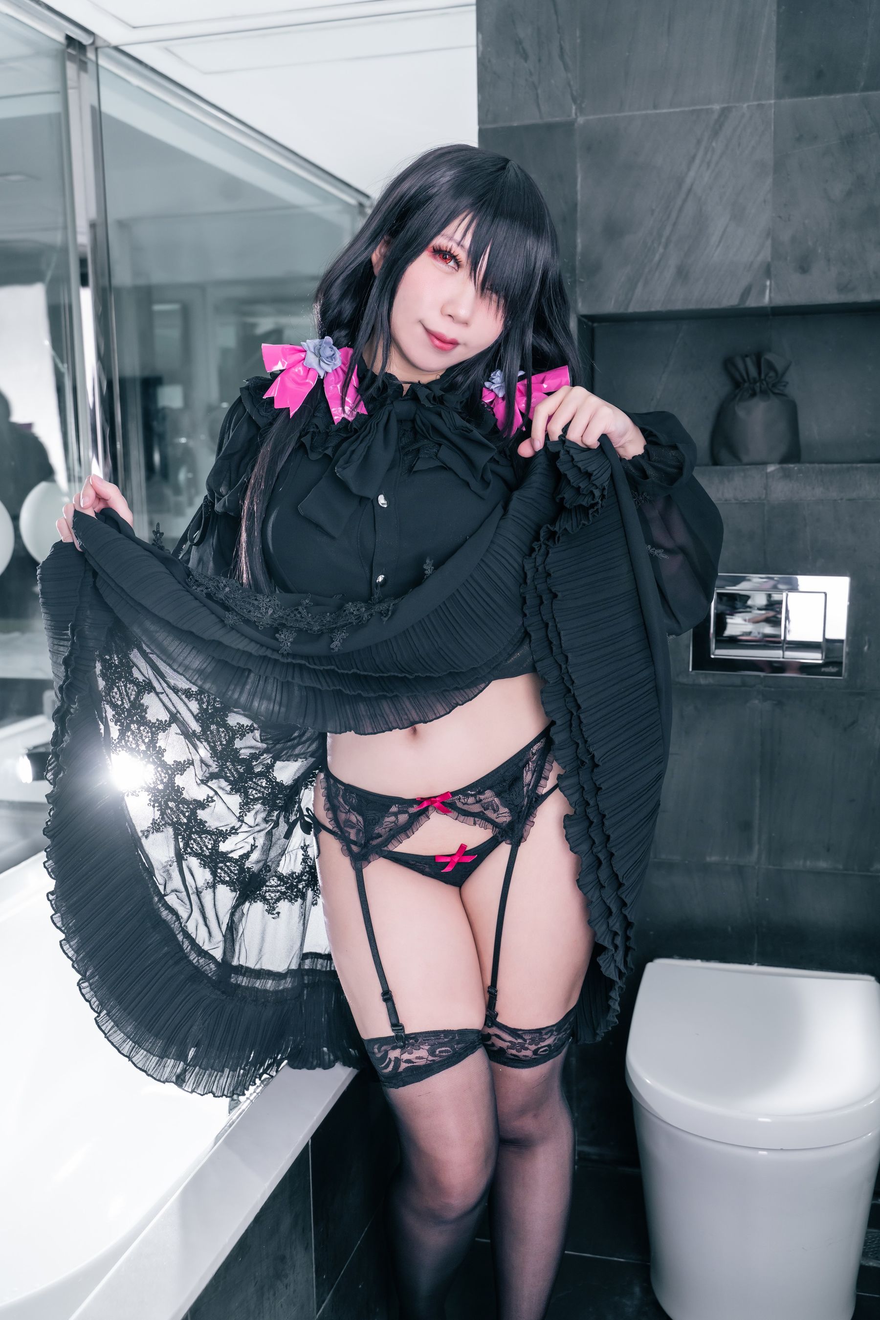 小琪-Aki - Kurumi Black Underwear 