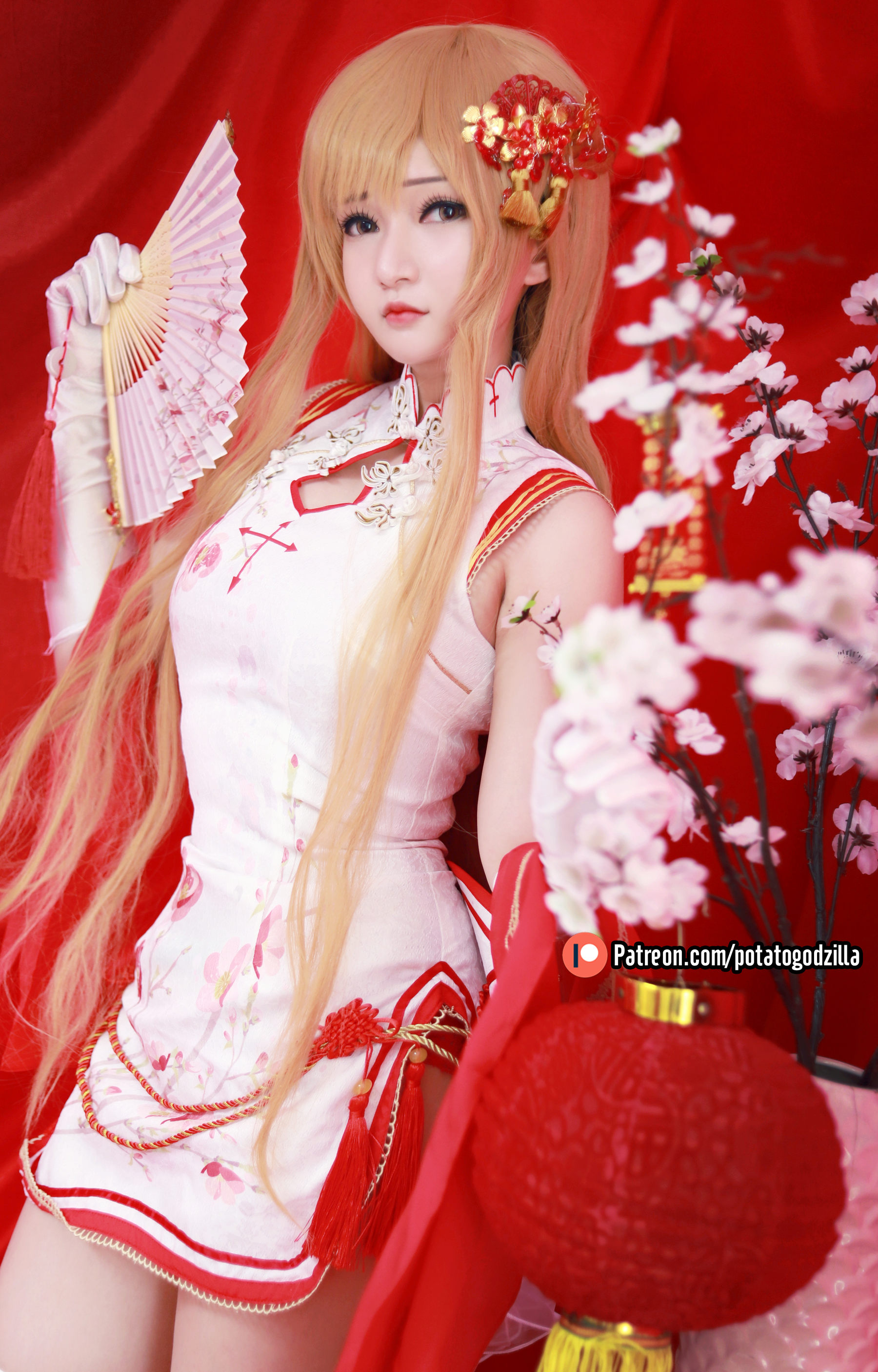 Coser小姐姐Potato Godzilla - Asuna Yuuki Qipao