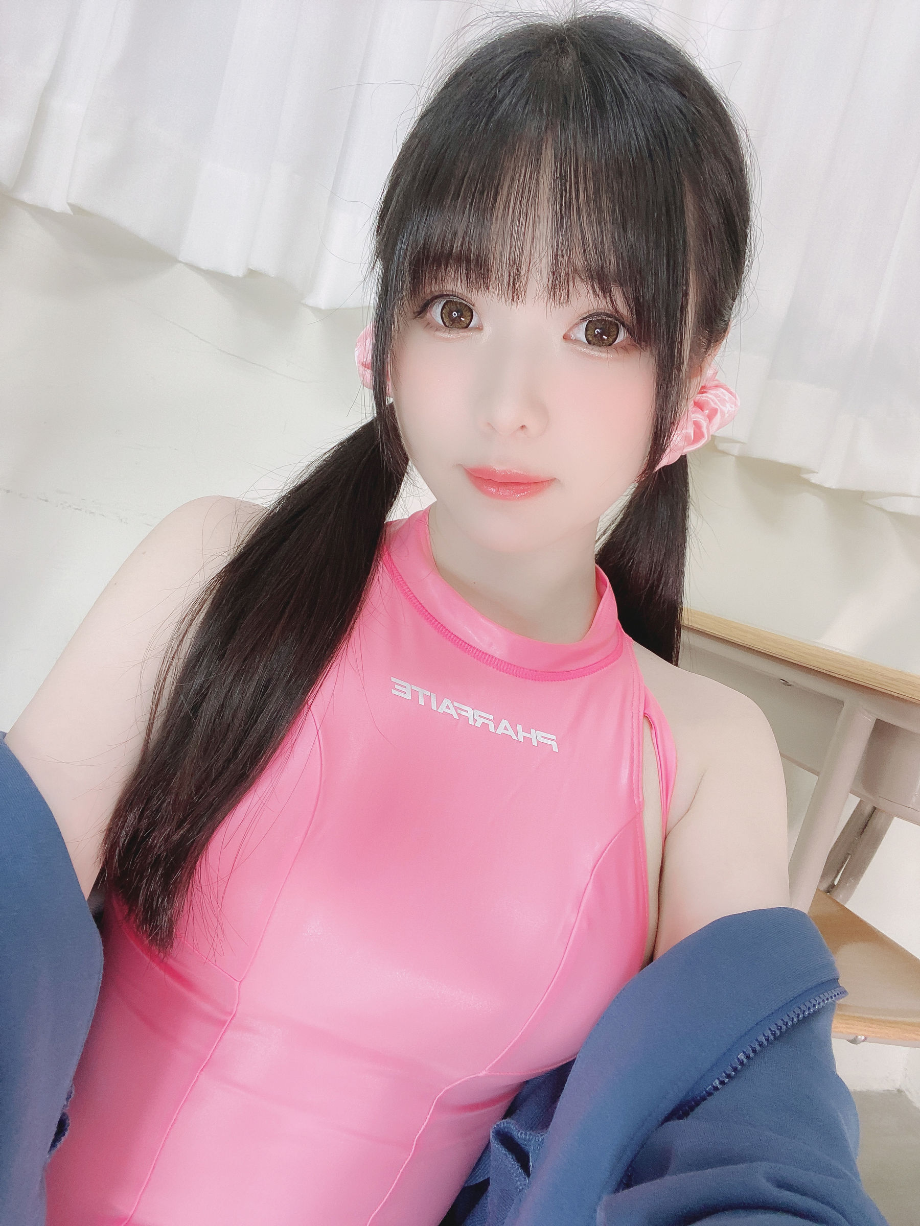 微博妹纸霜月shimo - Pink Swimsuit