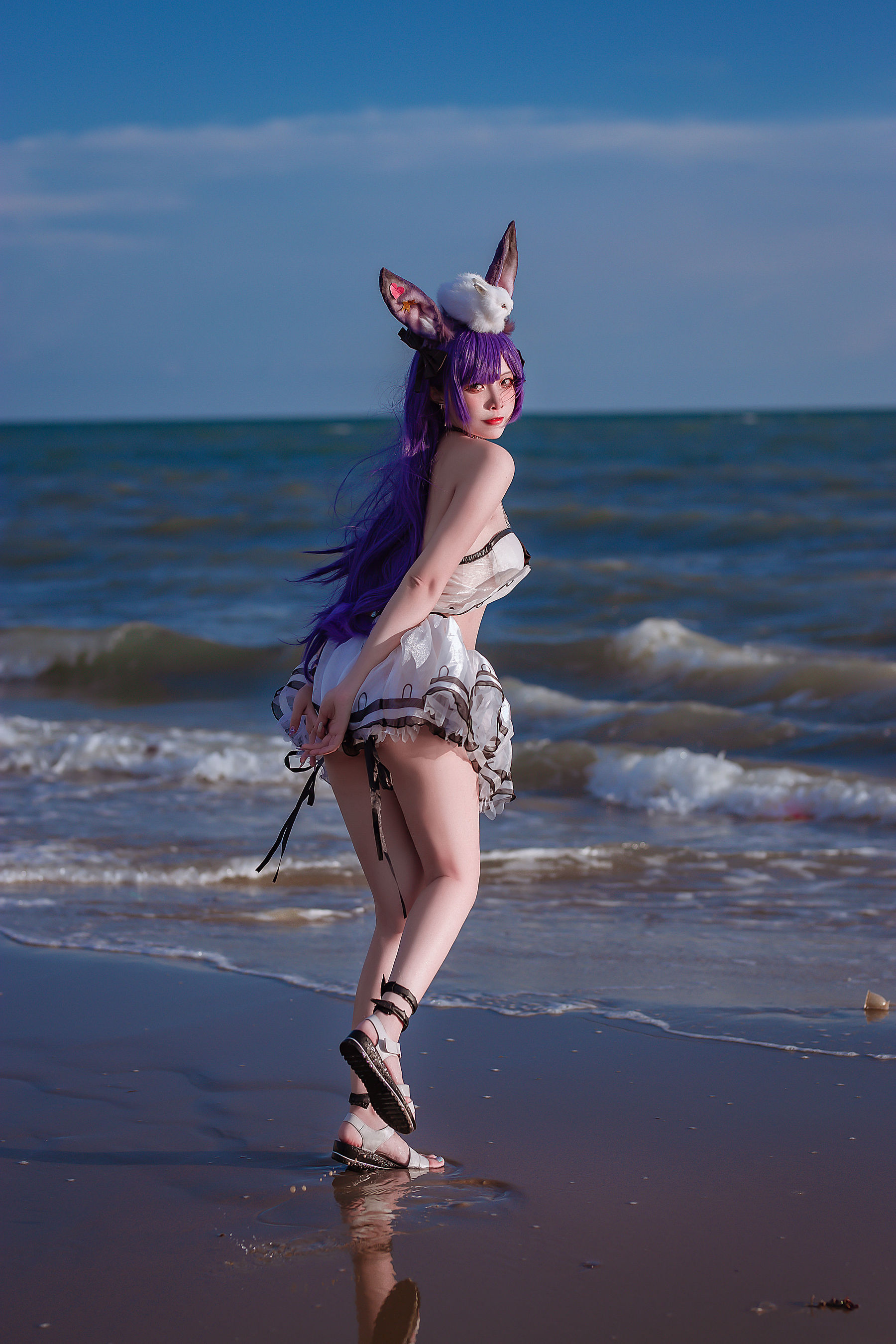 人气Coser 二佐Nisa - 泰拉夏日纪事 方舟暗索泳装