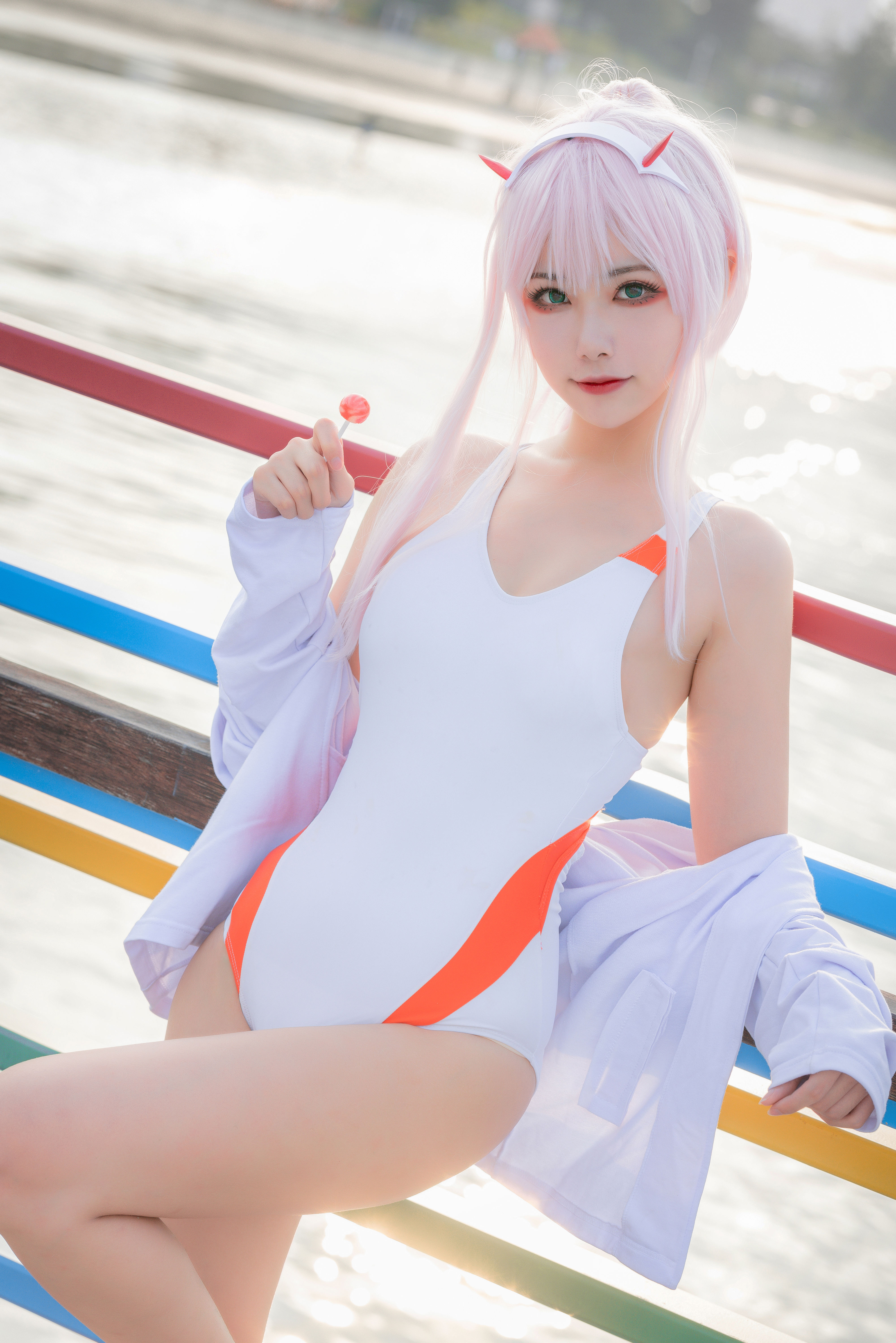 微博妹子Momoko葵葵 - DARLING in the FRANXX 泳装