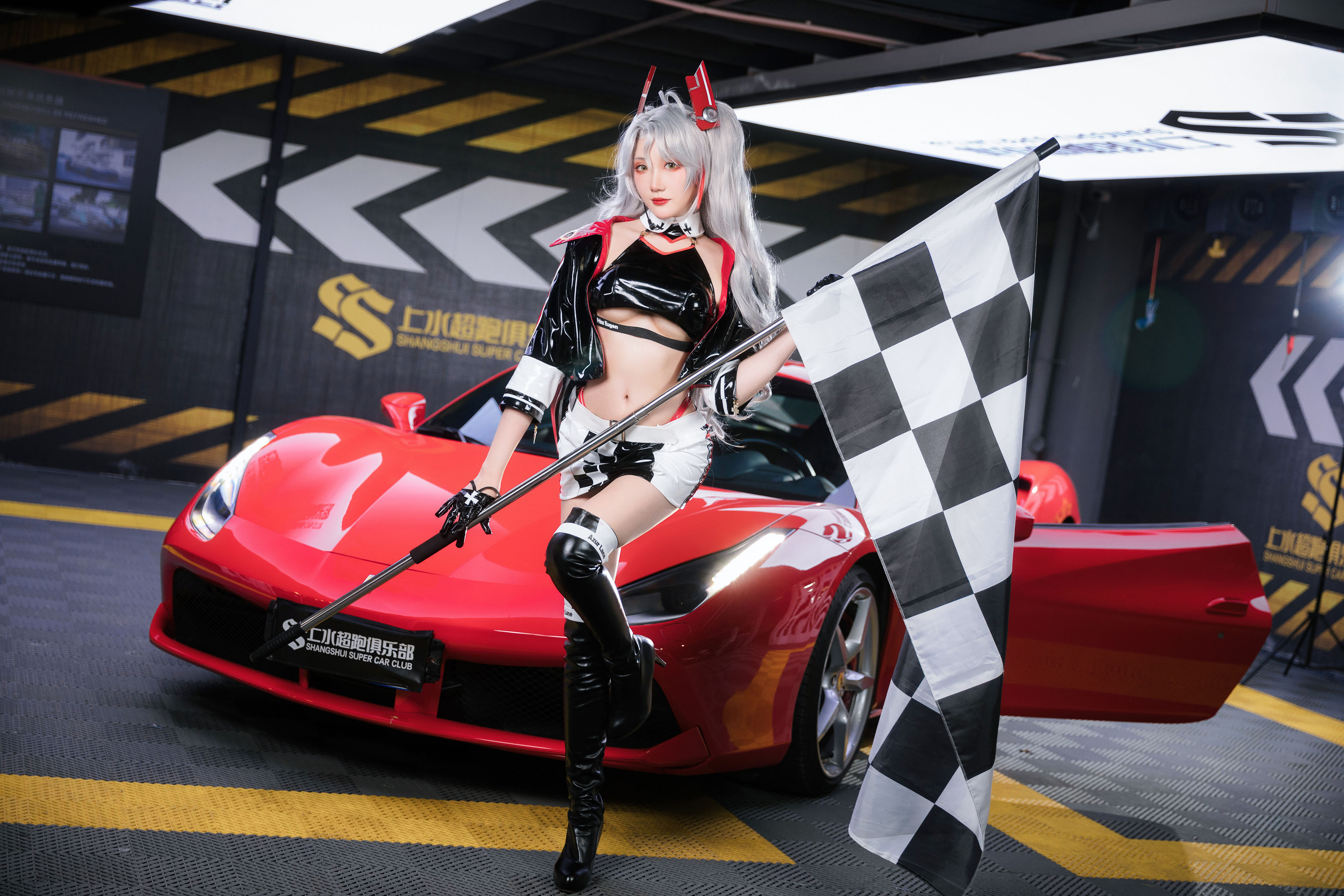 瓜希酱&Momoko葵葵 - 碧蓝航线-欧根&企业-赛车女郎