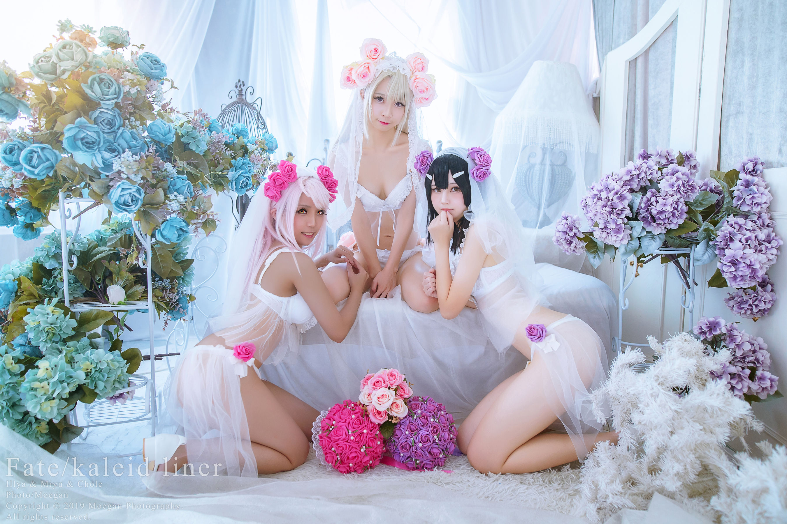 沖田凜花Rinka&鈴鈴Yakira&鬼姬Oni Hime - Wedding Bikini ver