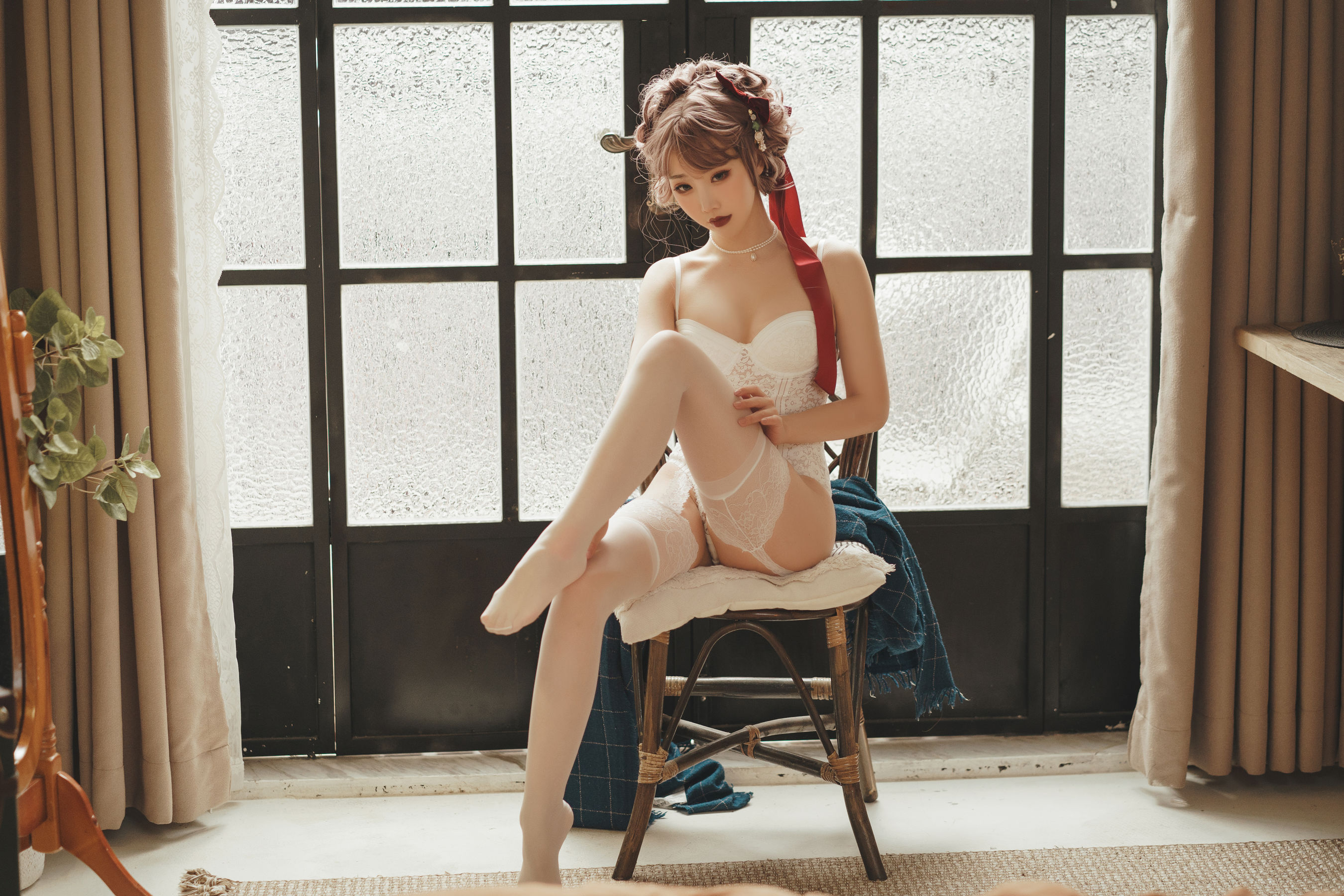 可爱人气Coser 面饼仙儿 - 法式内衣