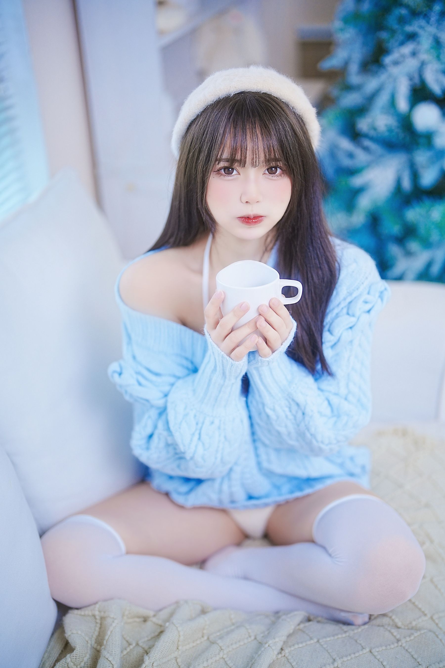 Tina很妖孽呀 - 蓝色秋冬毛衣